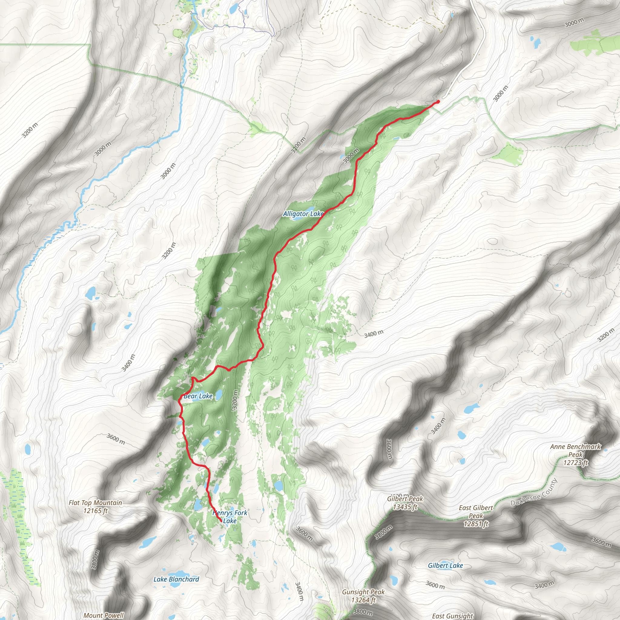 Henry's Fork Basin Trail mobile static map