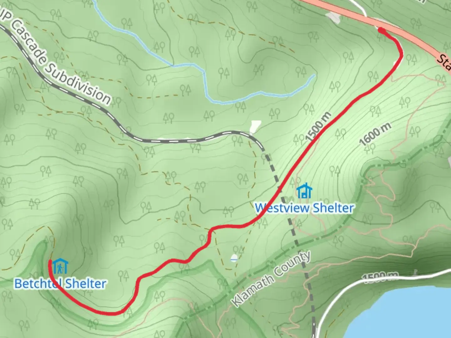 An image depicting the trail Abernathy Road Nordic Walk and its surrounding area.