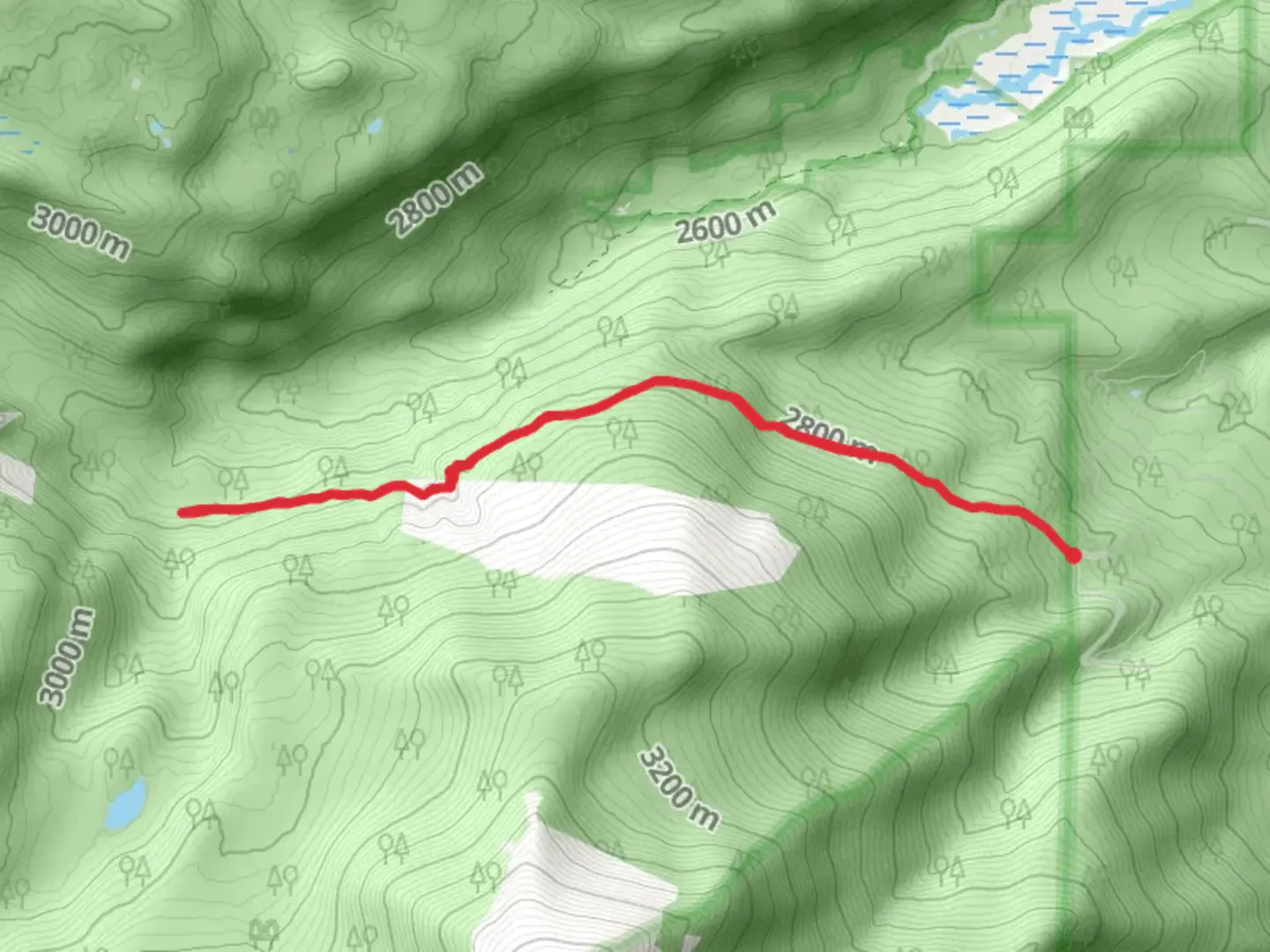 An image depicting the trail Finch Lake - Pear Lake Trail via Allenspark Trail and its surrounding area.