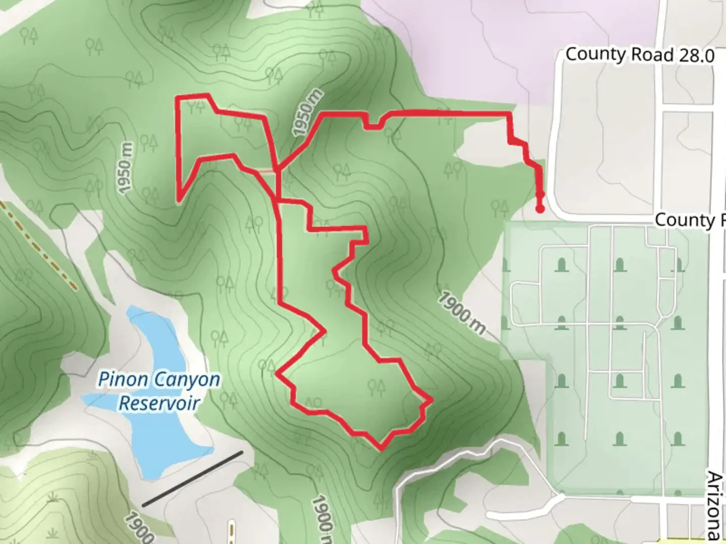 An image depicting the trail Wormhole Loop Trail and its surrounding area.
