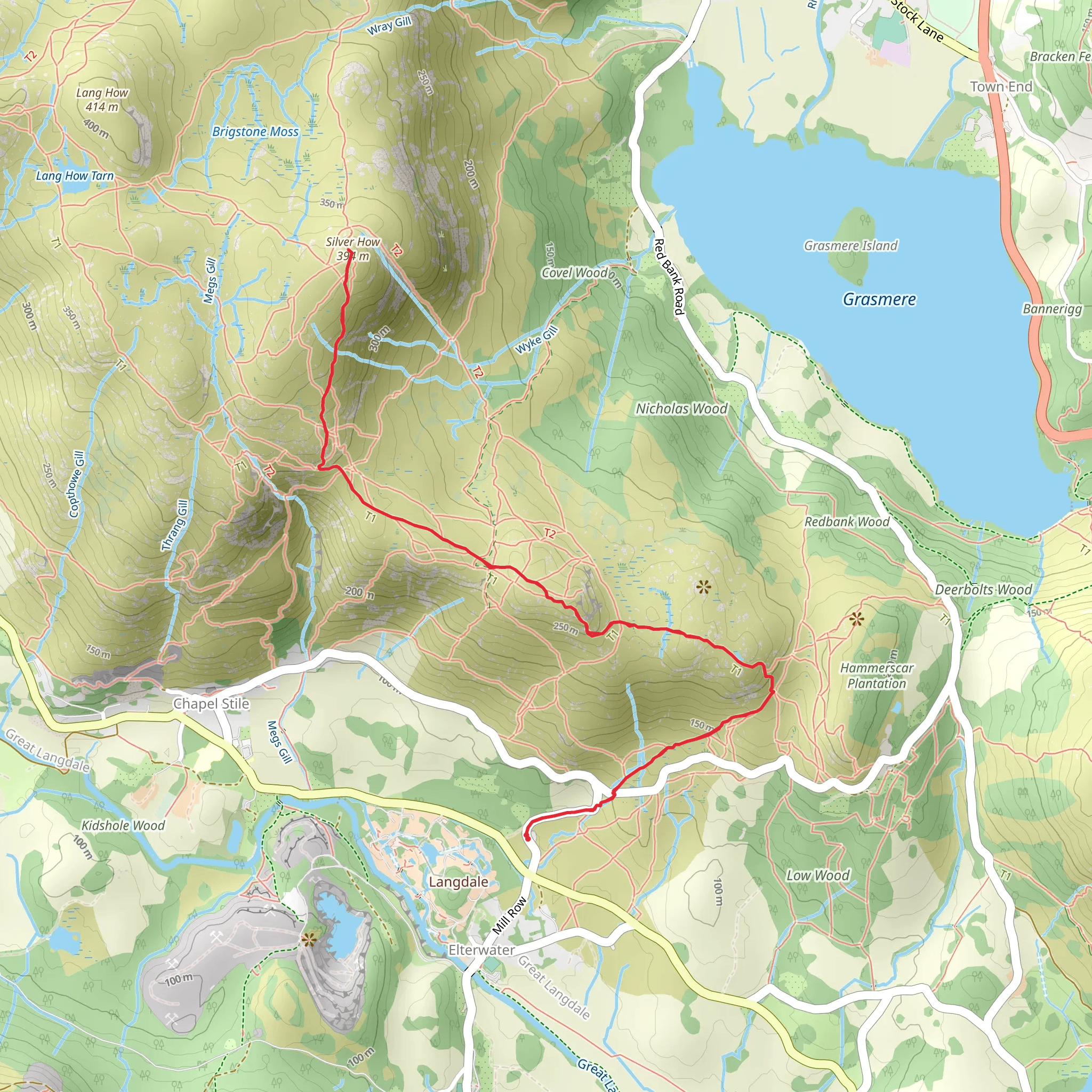 Silver How Hill mobile static map