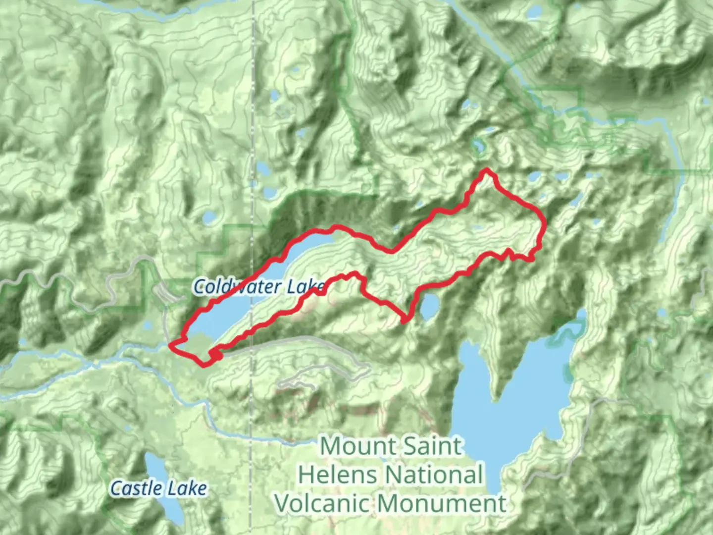 An image depicting the trail Lakes Trail and Boundary Trail and its surrounding area.