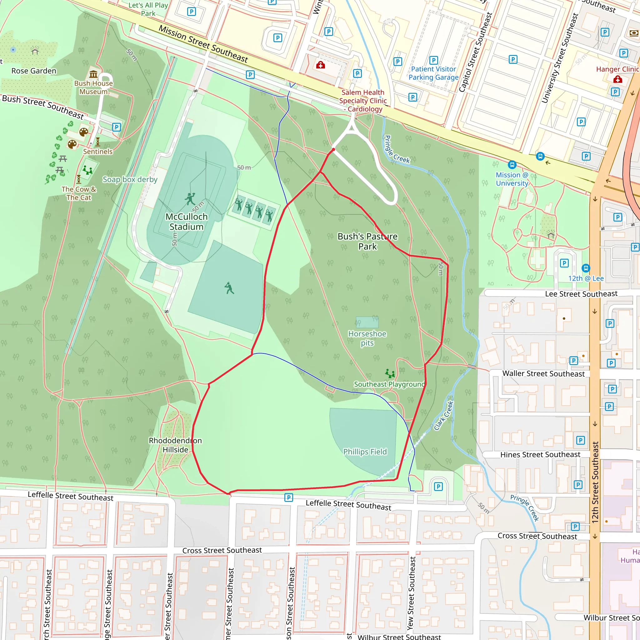 Gaiety Hill-Bush's Pasture Park Historic District Loop mobile static map