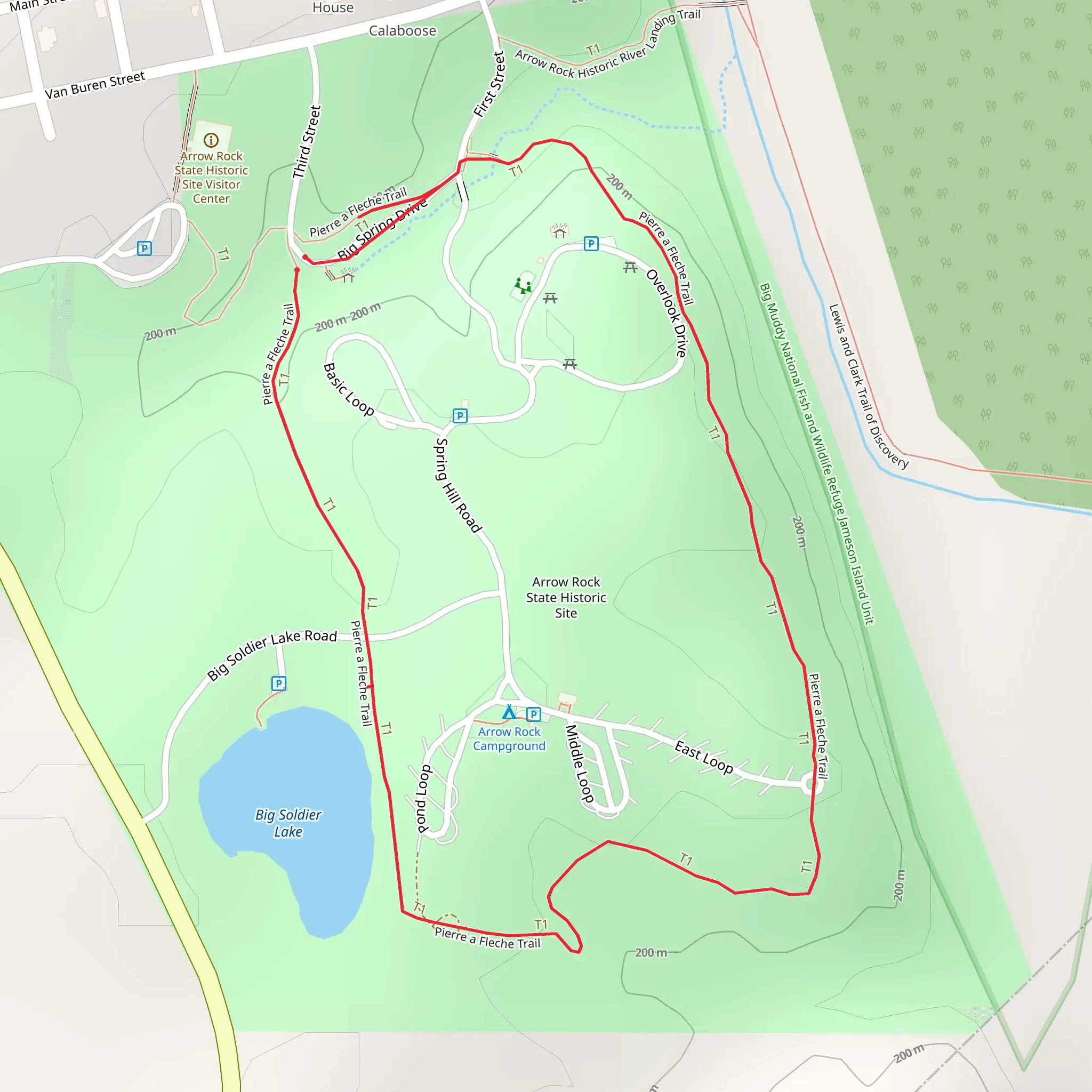 Pierre a Fleche Loop Trail mobile static map