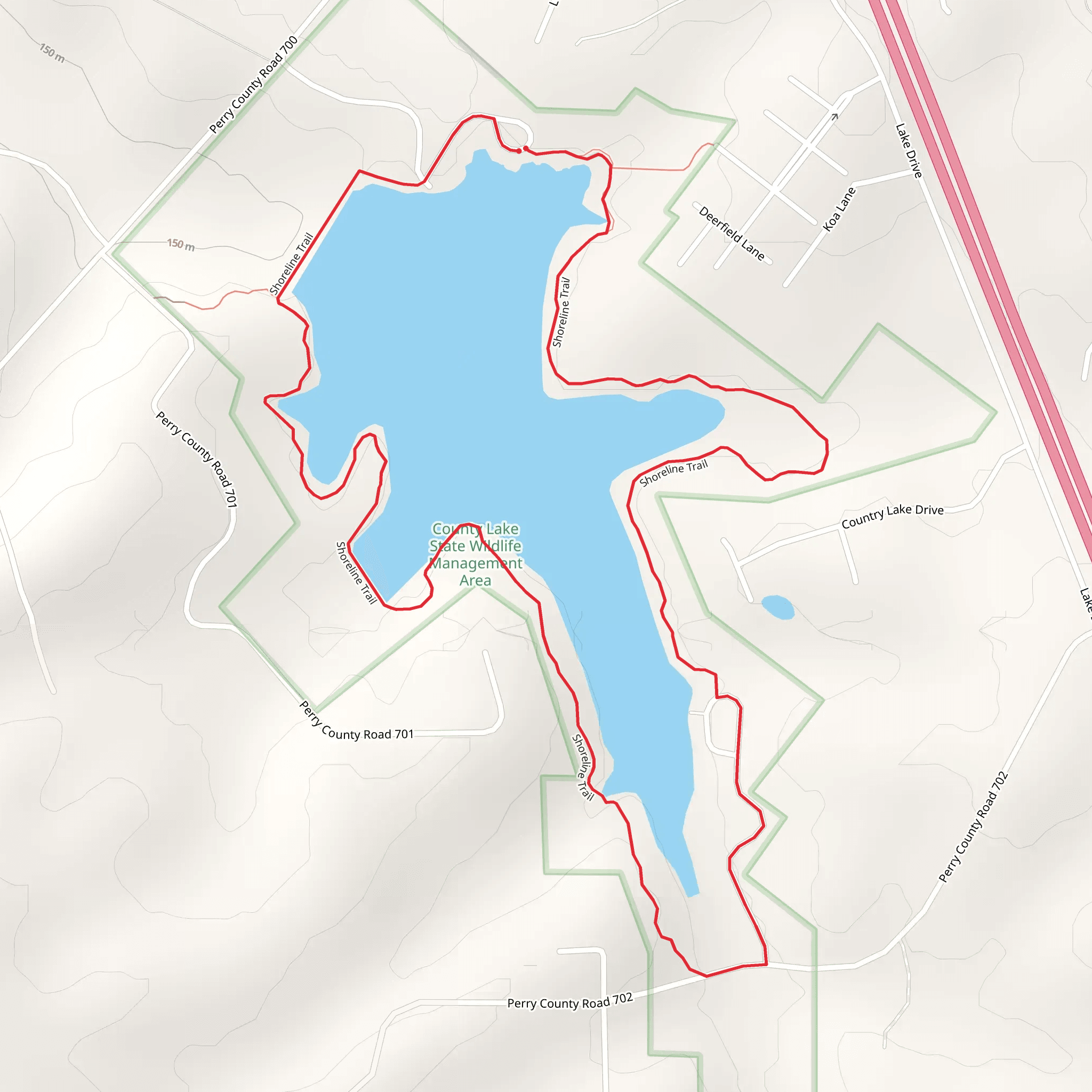 Perry County Community Lake Loop mobile static map