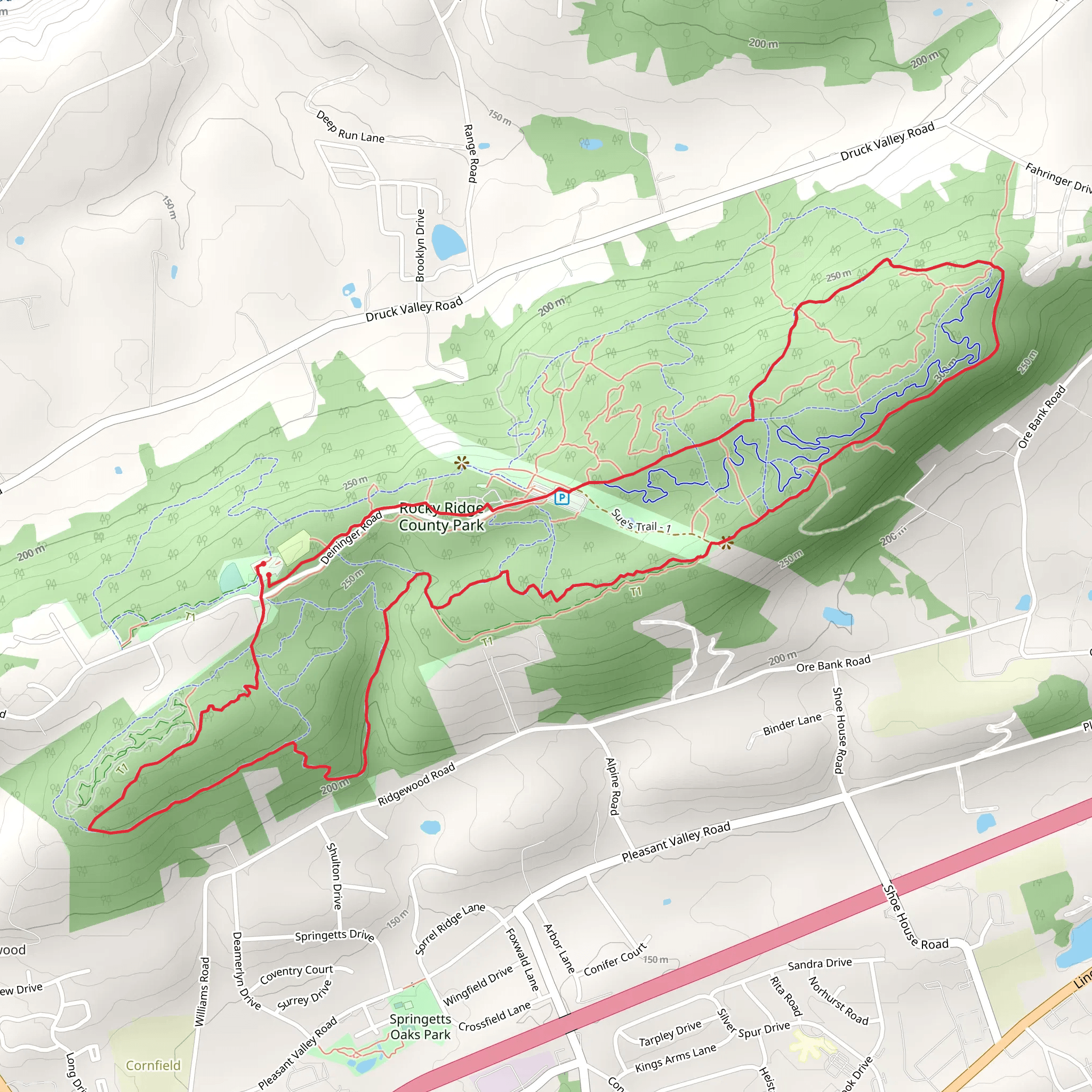 Rocky Ridge Baseball Diamond Loop mobile static map