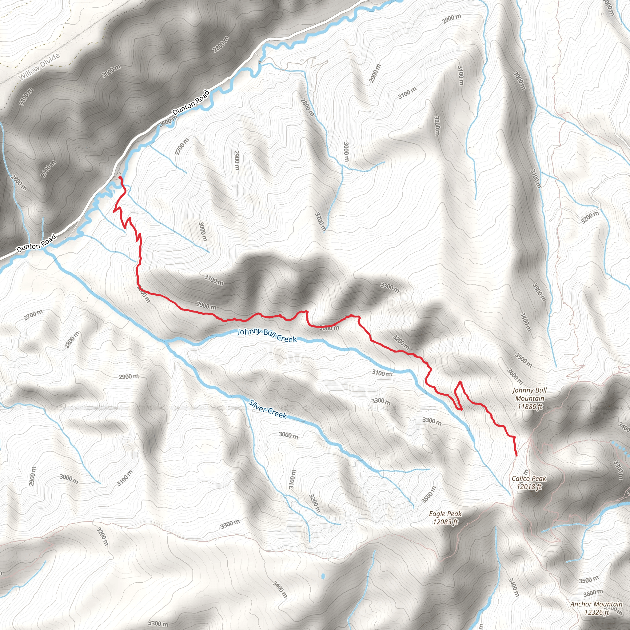 Johnny Bull Trail mobile static map
