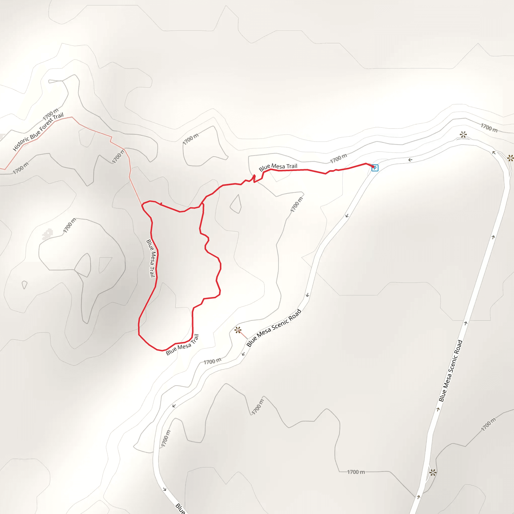 Blue Mesa Loop Trail mobile static map
