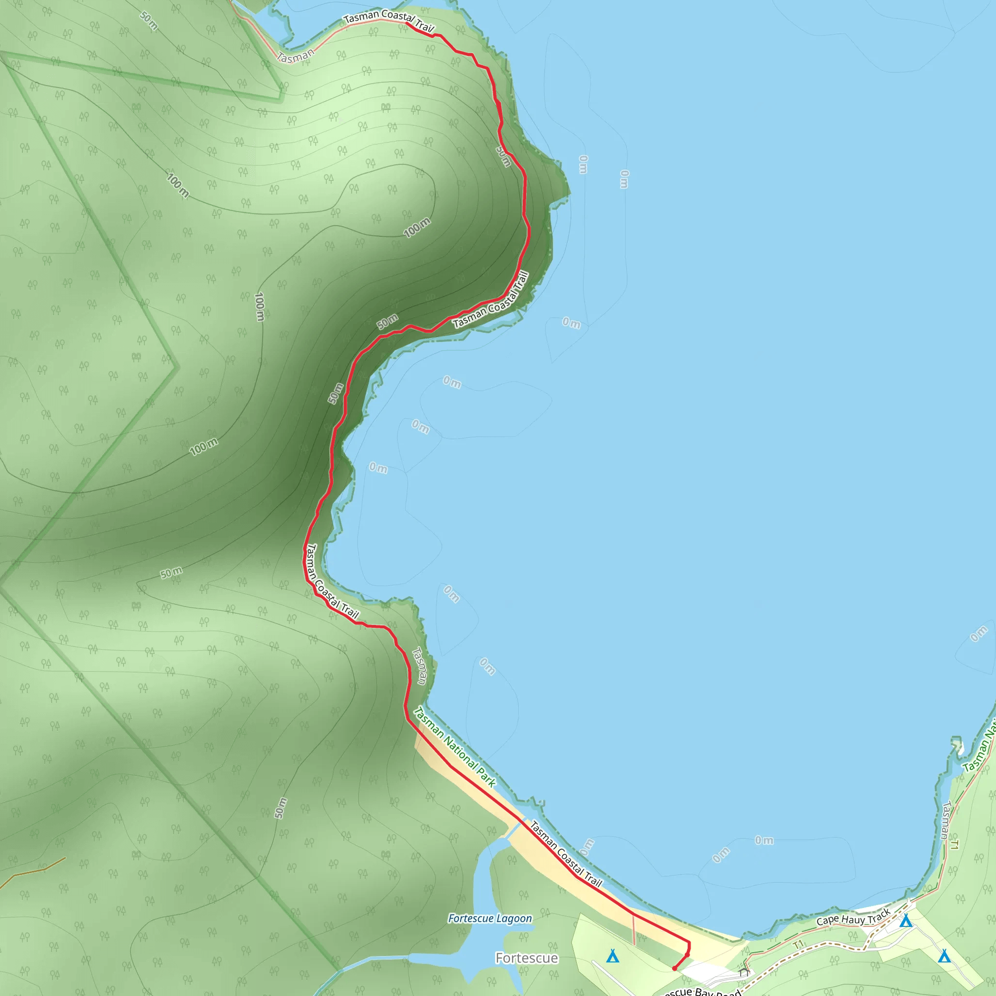 Canoe Bay Walk mobile static map