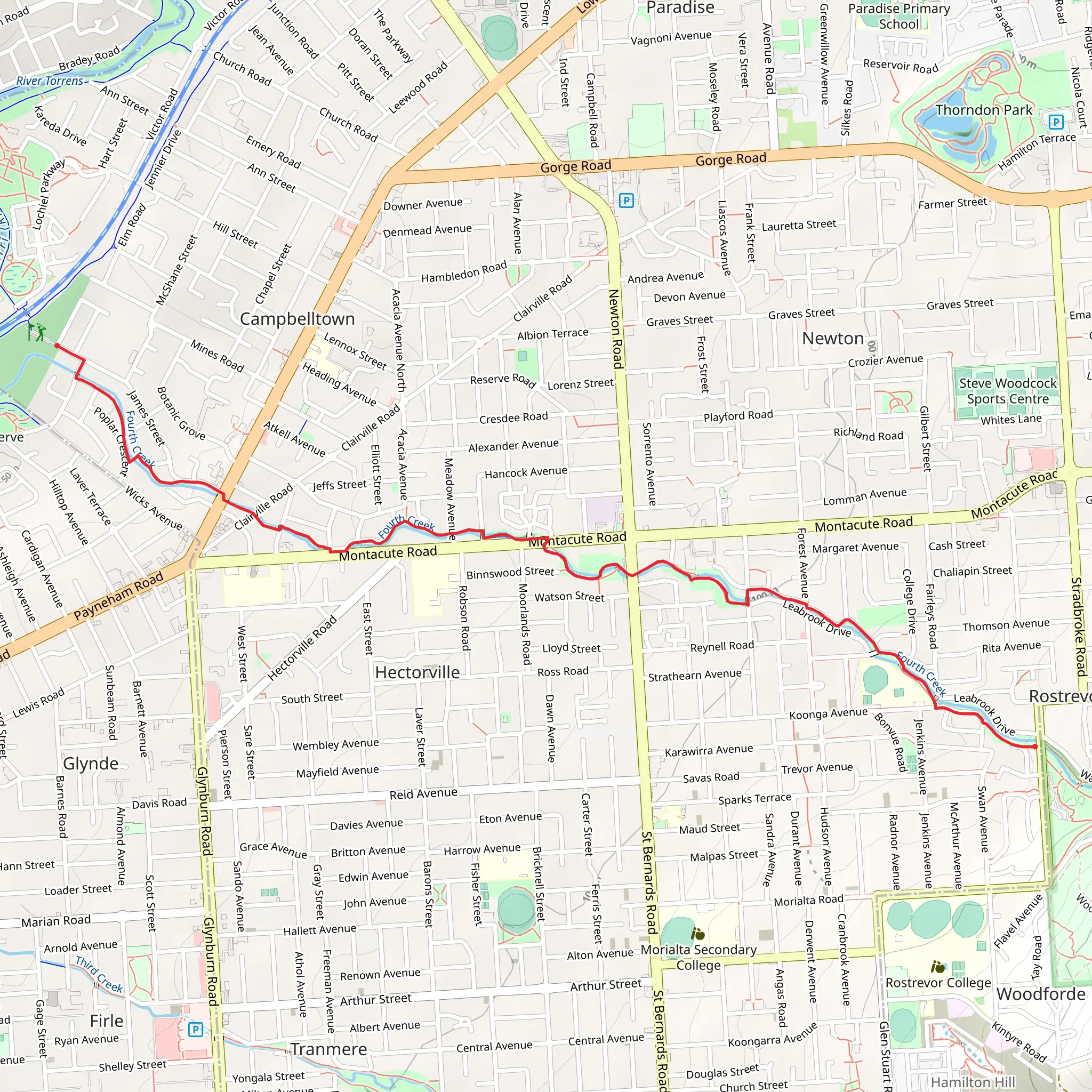Fourth Creek Trail mobile static map