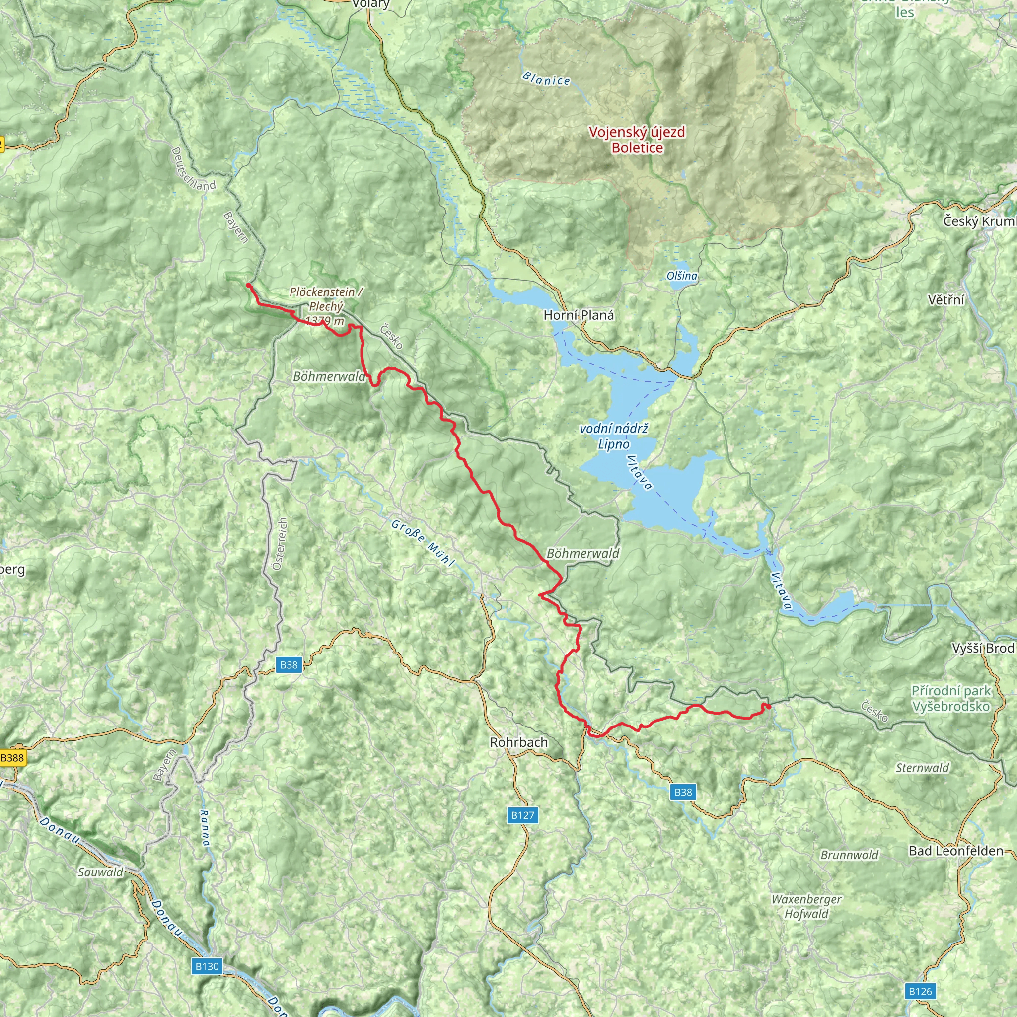 Nordwaldkammweg mobile static map