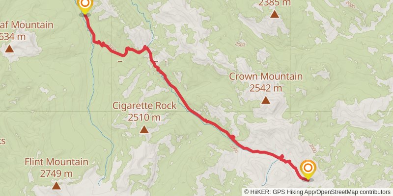 Continental Divide Trail - Montana And Idaho stage 66 Map
