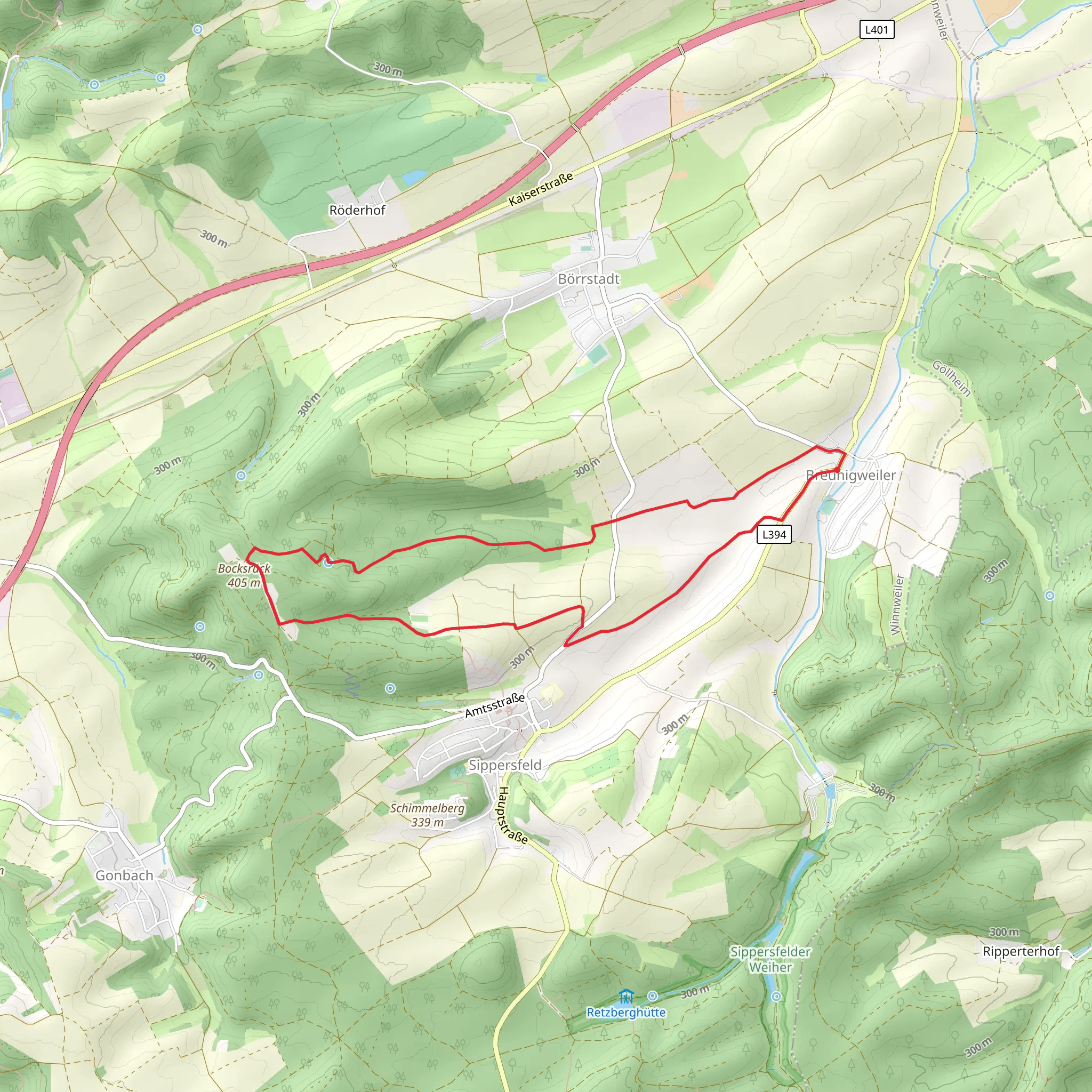 Primmtal Wanderweg mobile static map