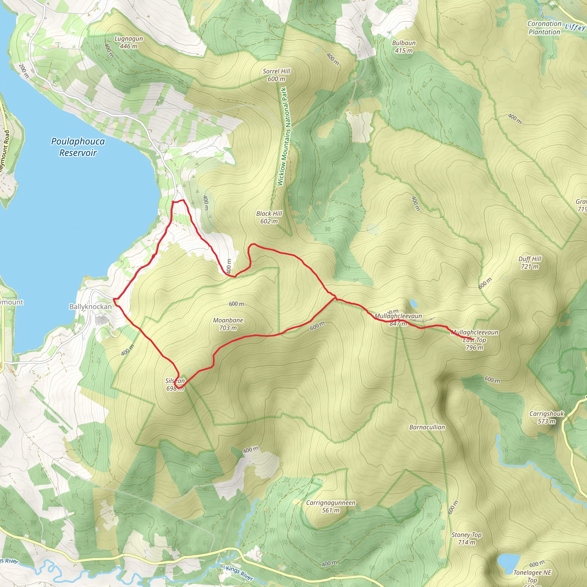 Silsean and Mullaghcleevaun Loop mobile static map