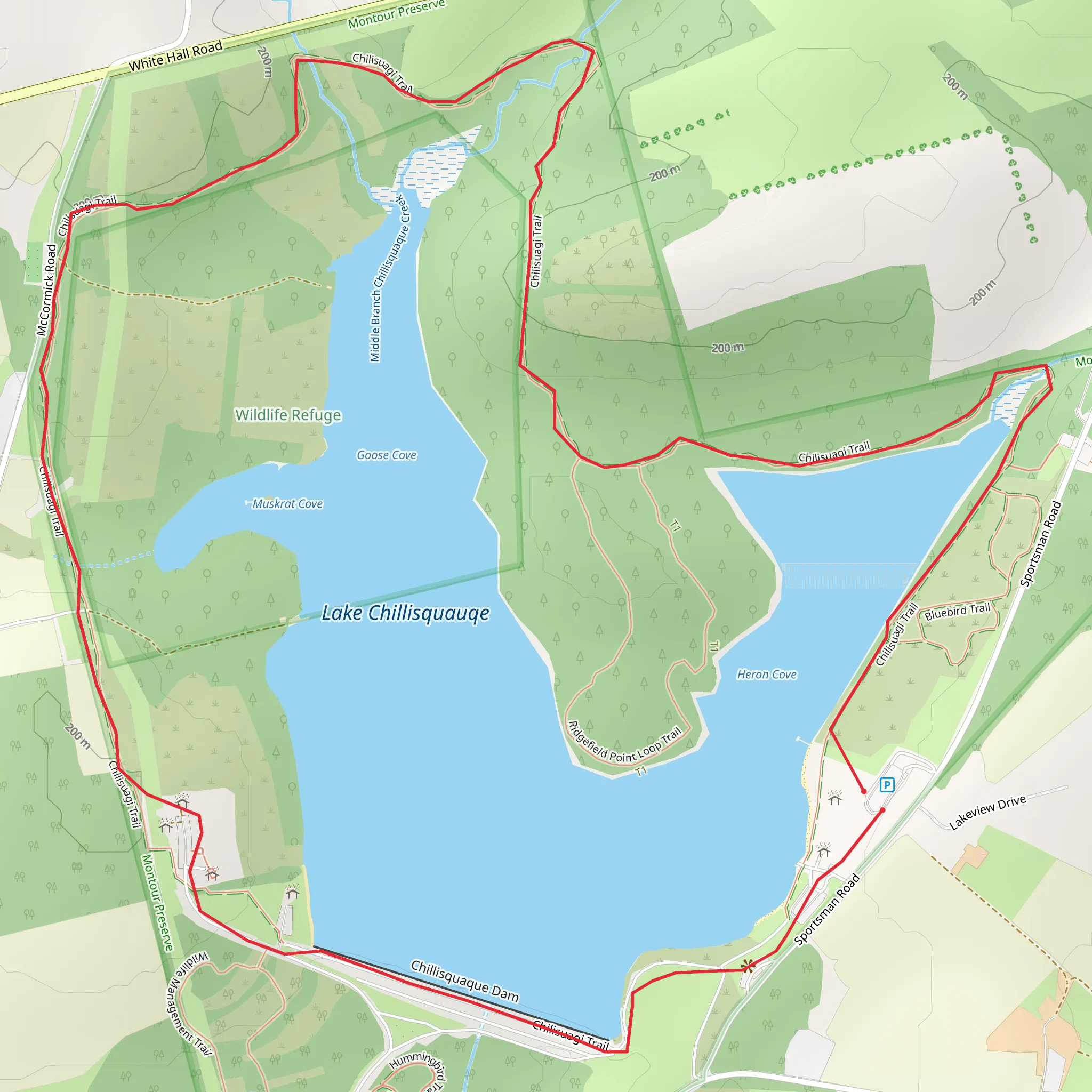 Lake Chillisquauqe mobile static map