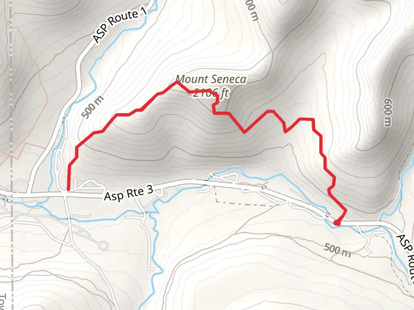 An image depicting the trail Mount Seneca and its surrounding area.