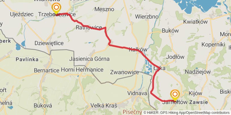 Main Sudety Trail stage 22 Map