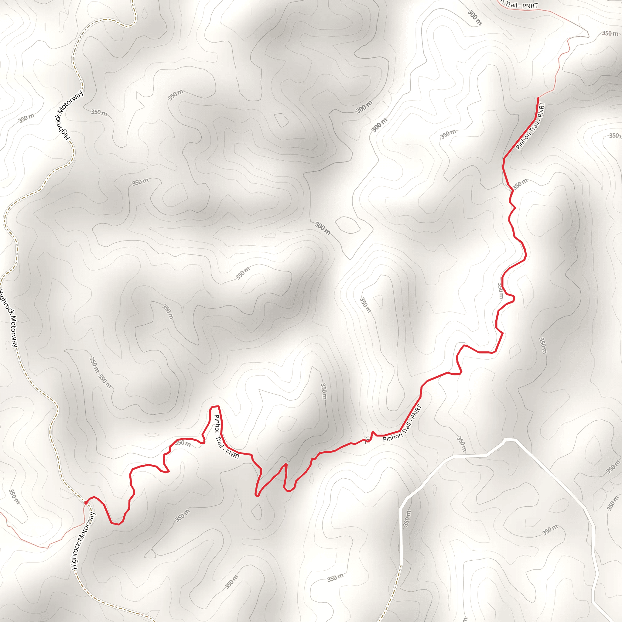 Pinhoti Trail from Highrock Motorway mobile static map