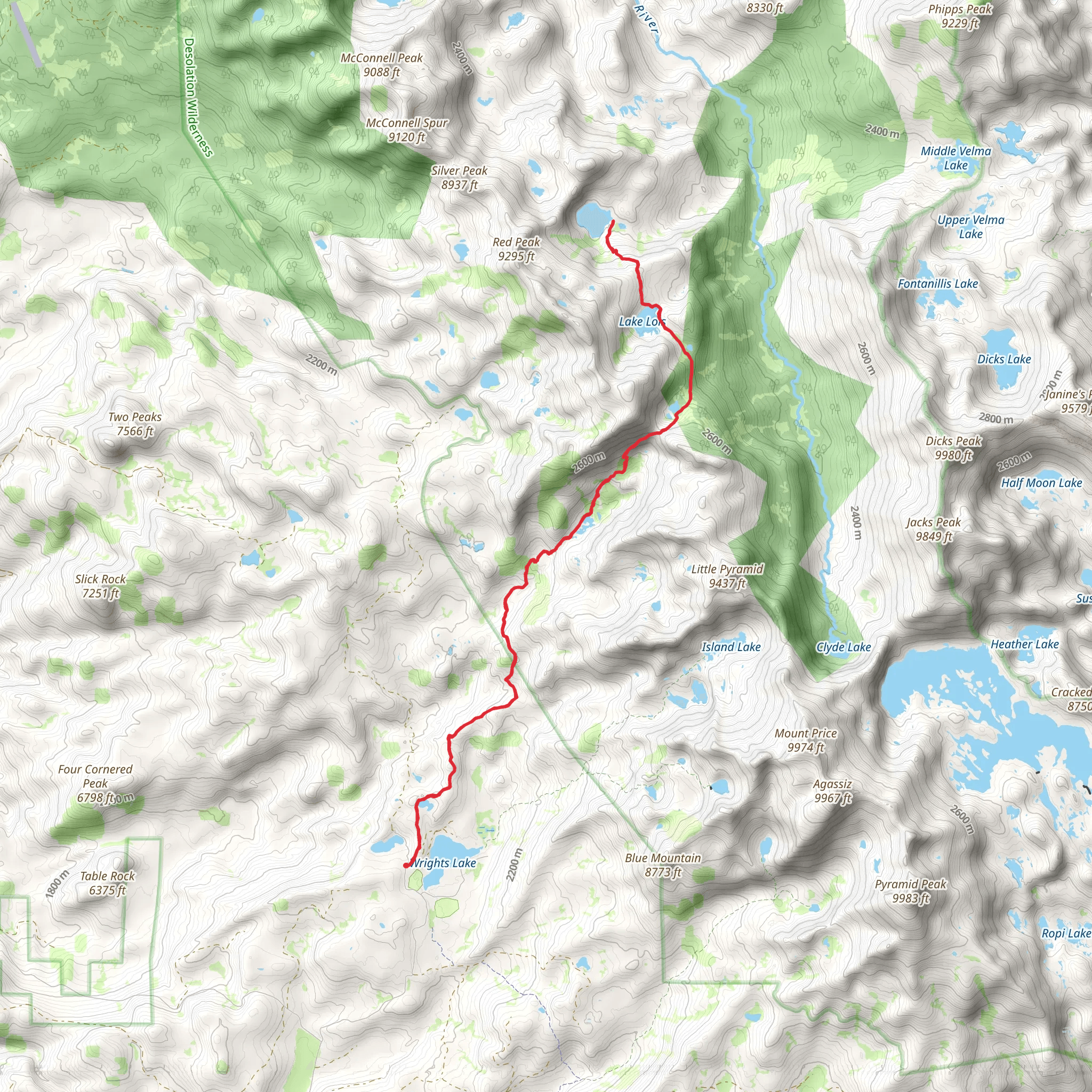 Lake Schmidell via Blakely Trail mobile static map