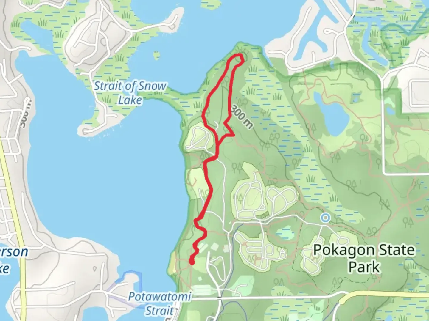 An image depicting the trail Trail 2 and Trail 5 Loop and its surrounding area.