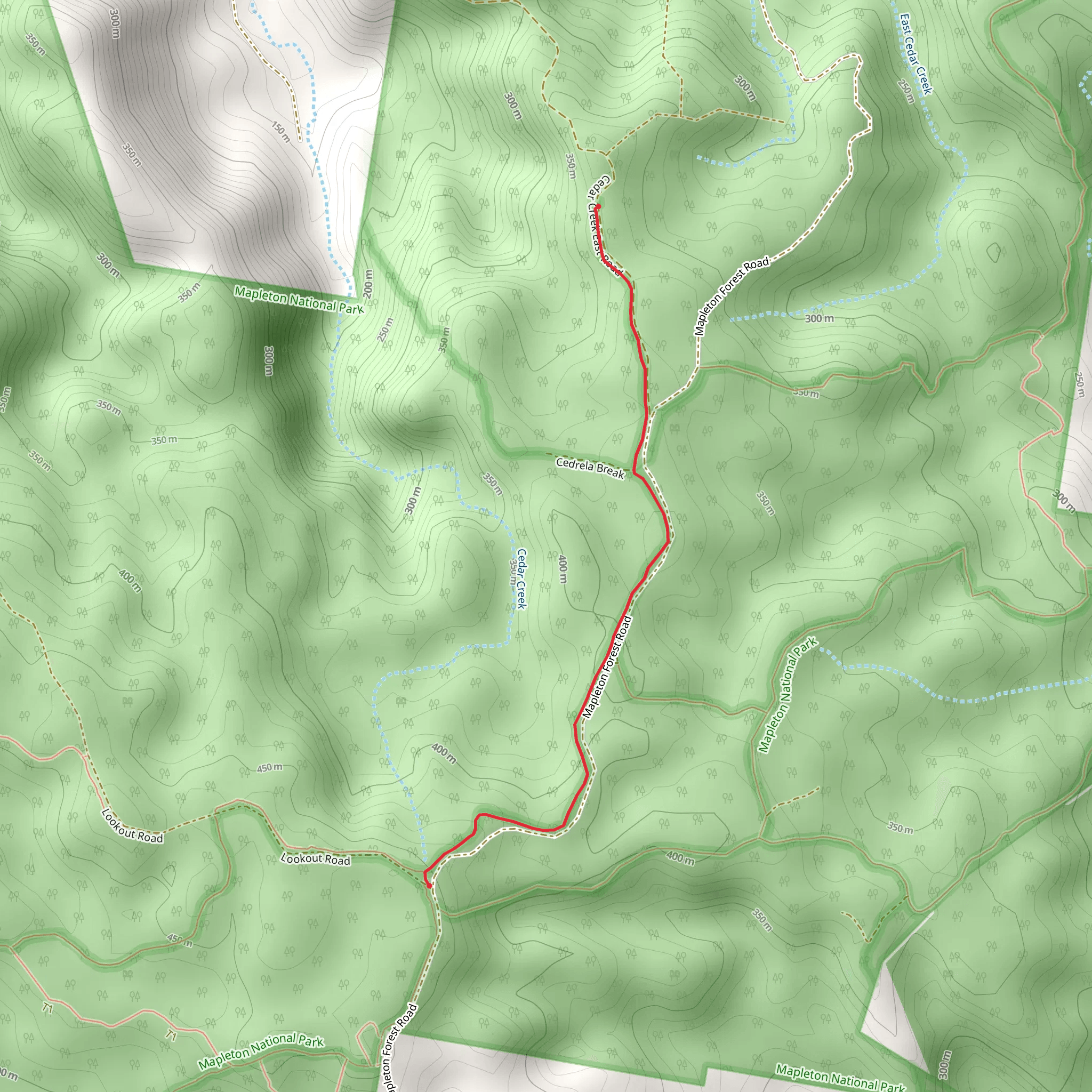 Turpentine Trail mobile static map
