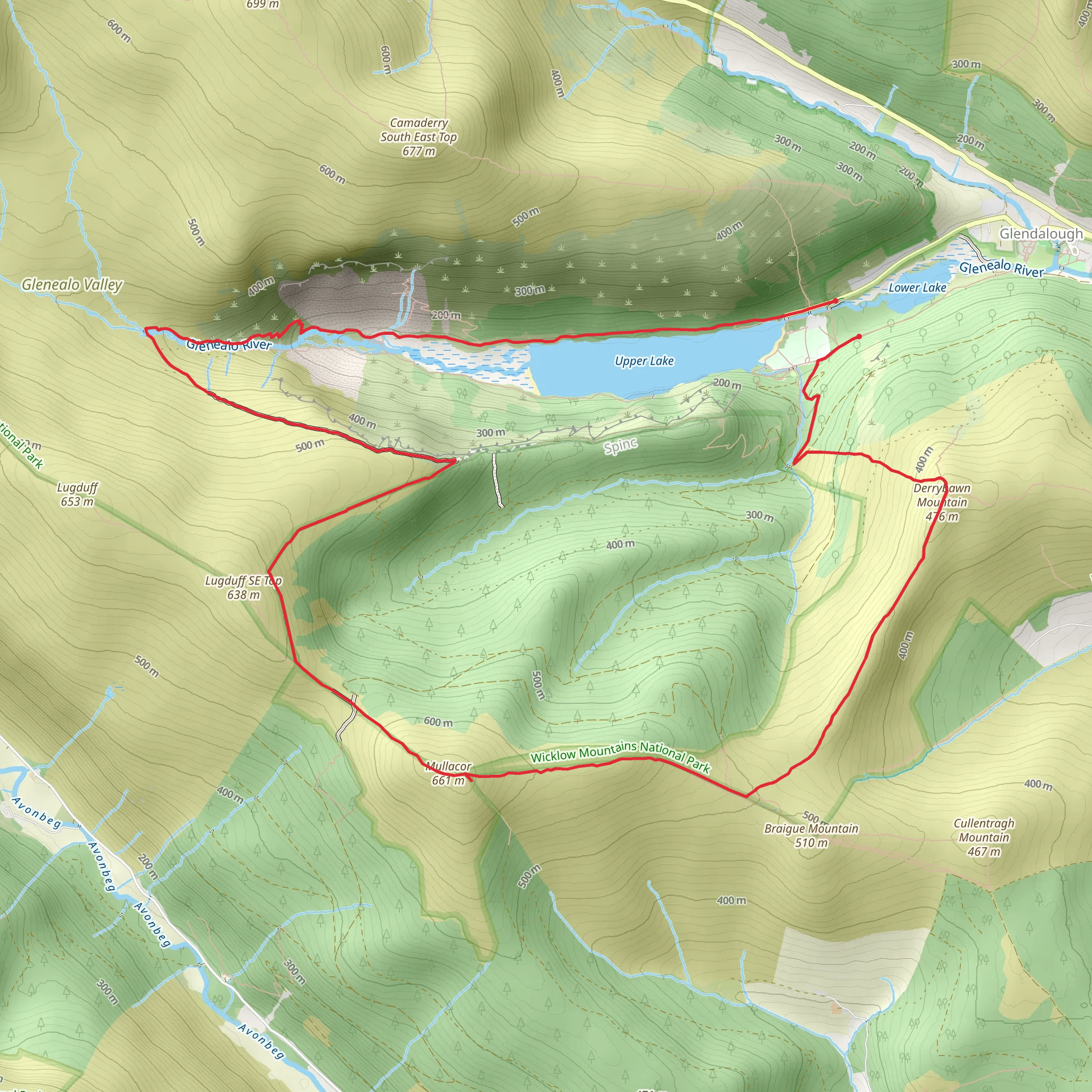 Miners Way and Derrybawn Ridge mobile static map