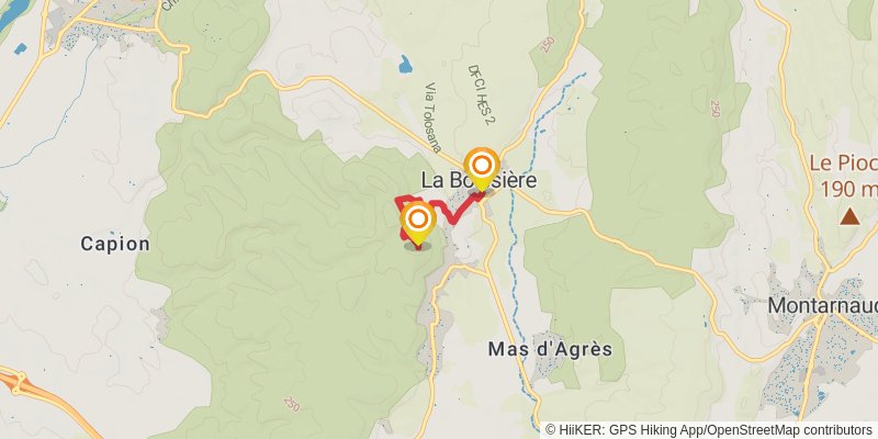 Via Tolosana spur 1 Map