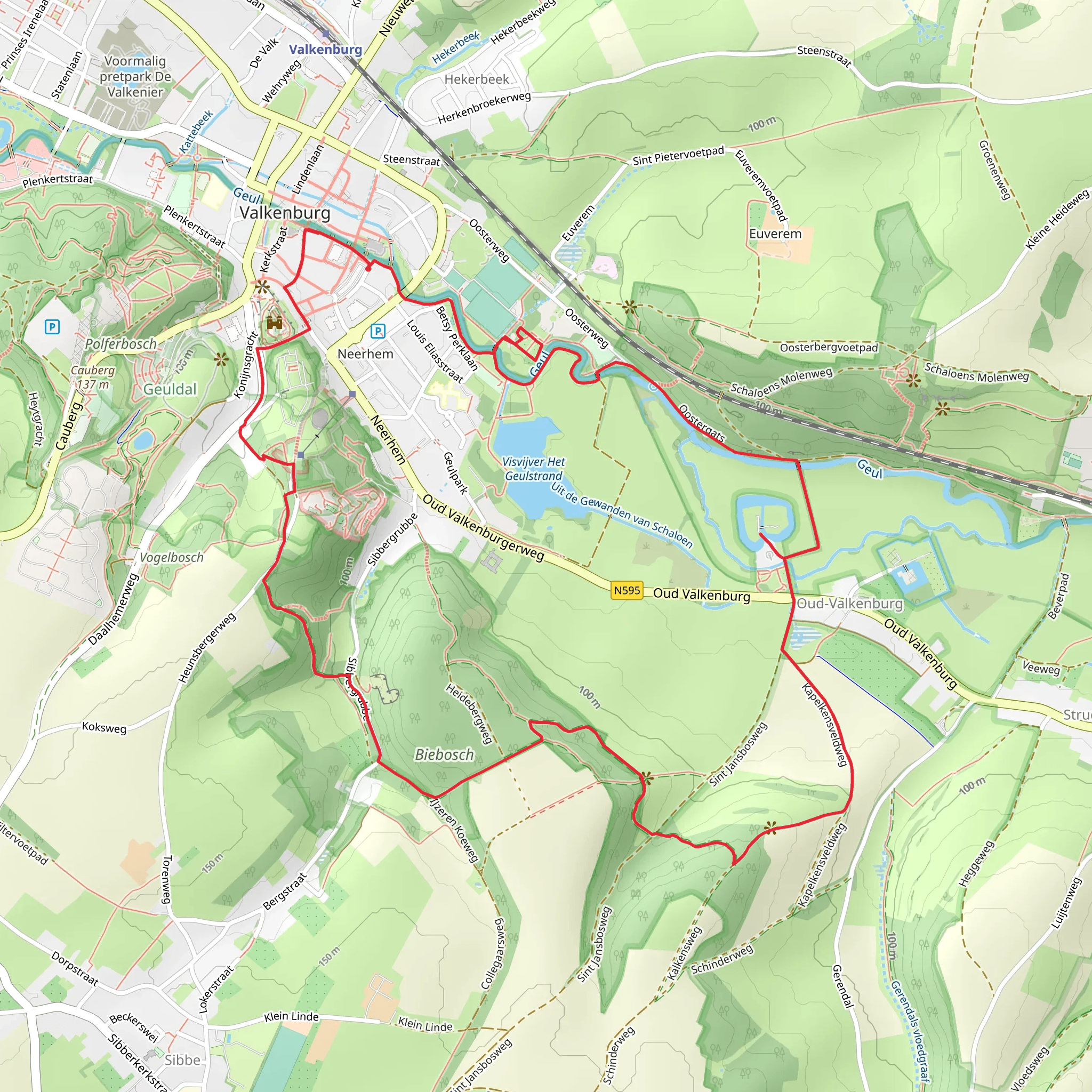 Kasteel Schaloen, Biebosch and Sprookjesbos Loop mobile static map