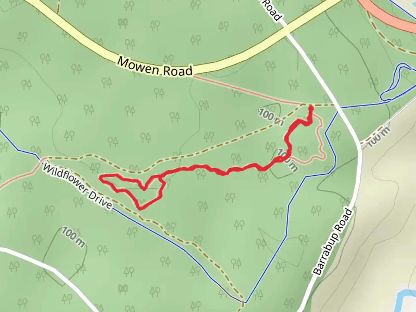 An image depicting the trail Sheoak Trail and its surrounding area.