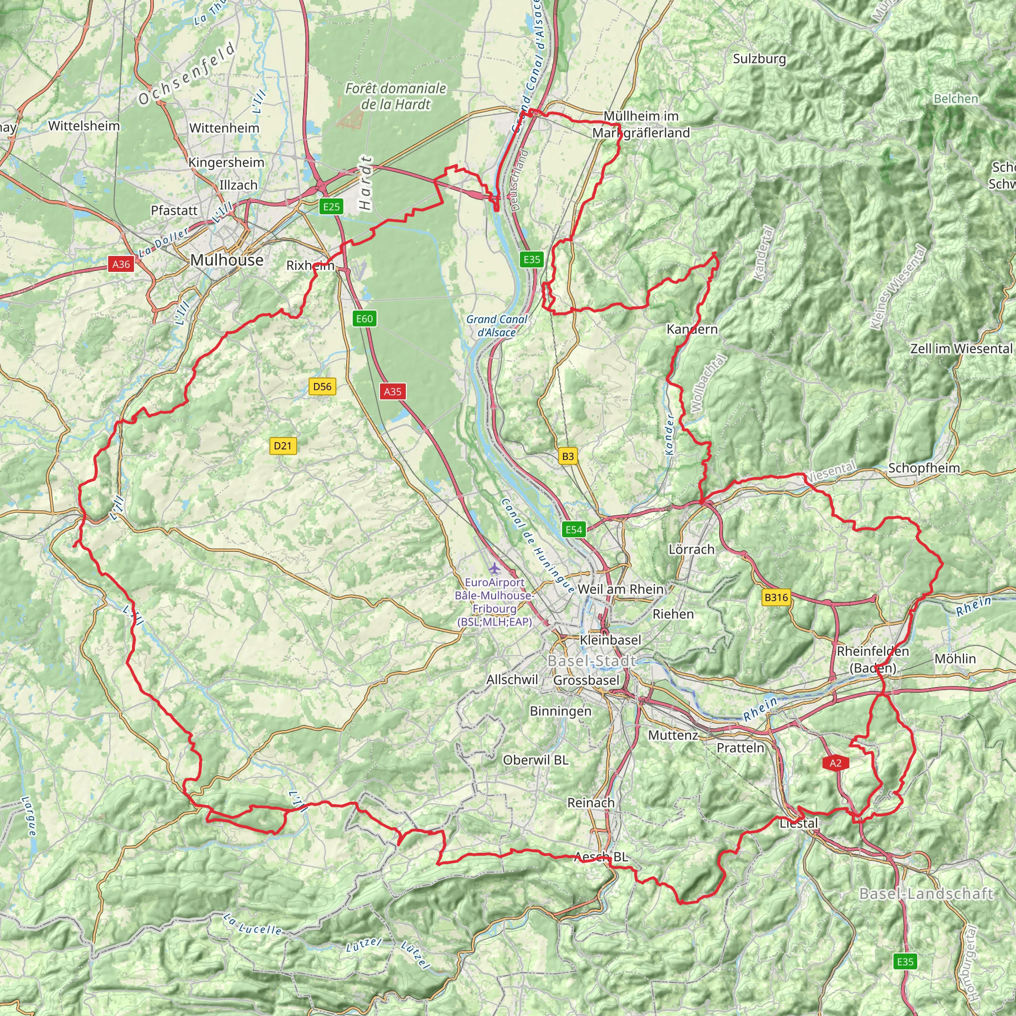 Interregio-Wanderweg mobile static map