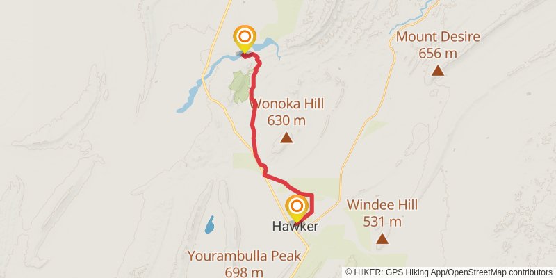 Mawson Trail stage 32 Map