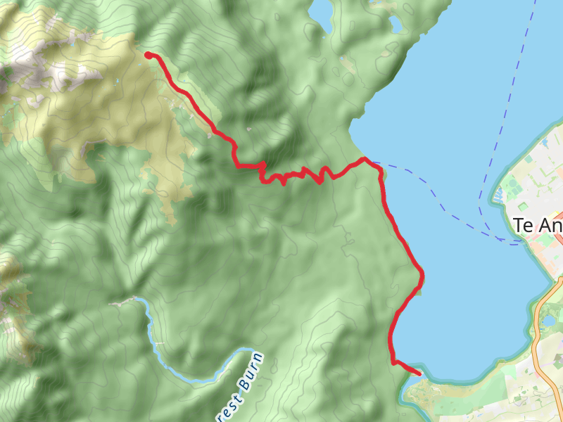 Kepler Track - Carpark to Luxmore Hut mobile static map