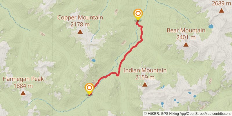 Northern North Cascades Loop stage 2 Map