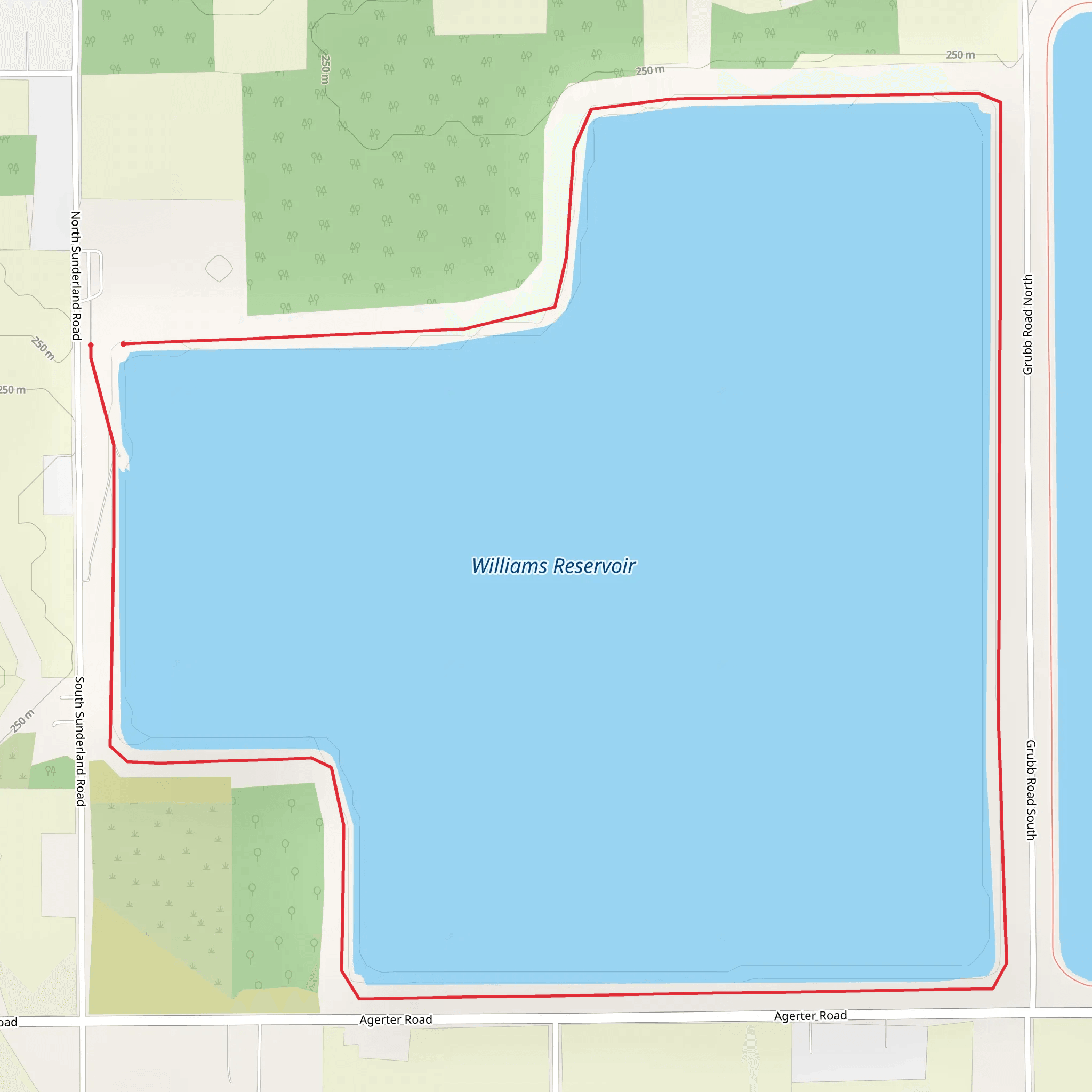 Williams Reservoir Loop mobile static map