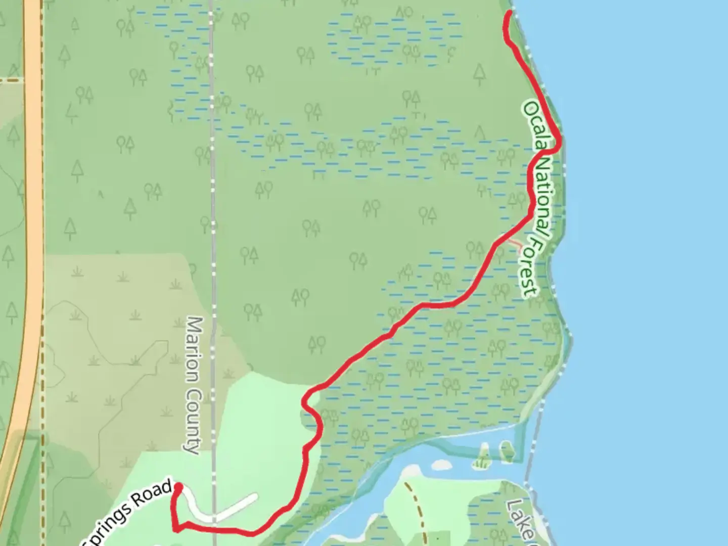 An image depicting the trail Lake George Trail and its surrounding area.