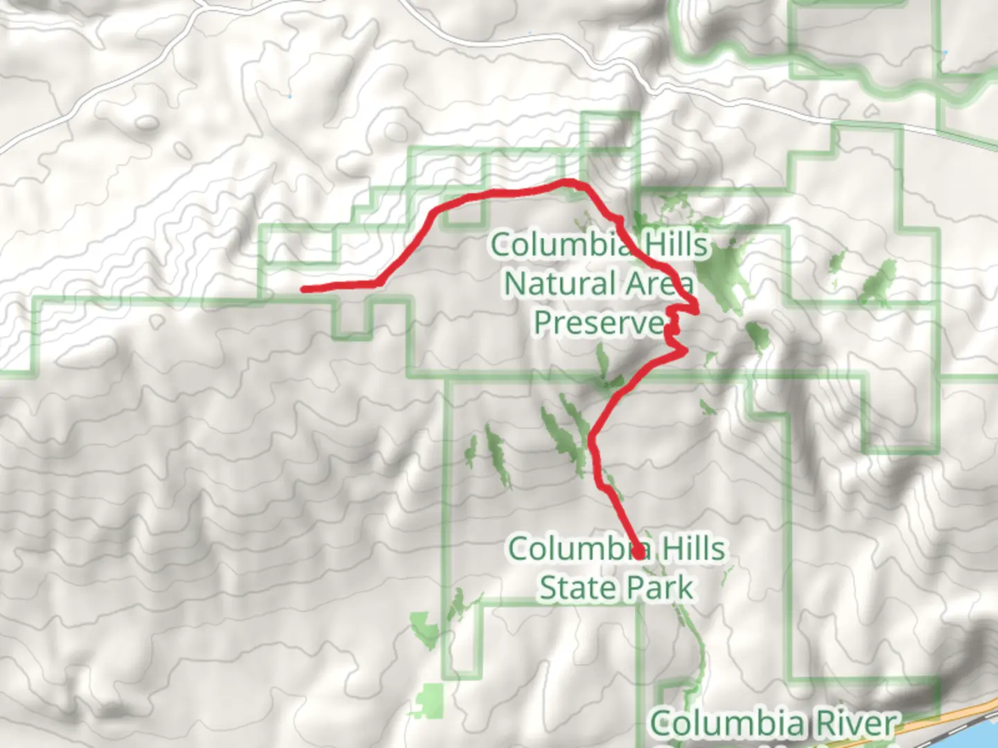 An image depicting the trail Stacker Butte Out and Back and its surrounding area.