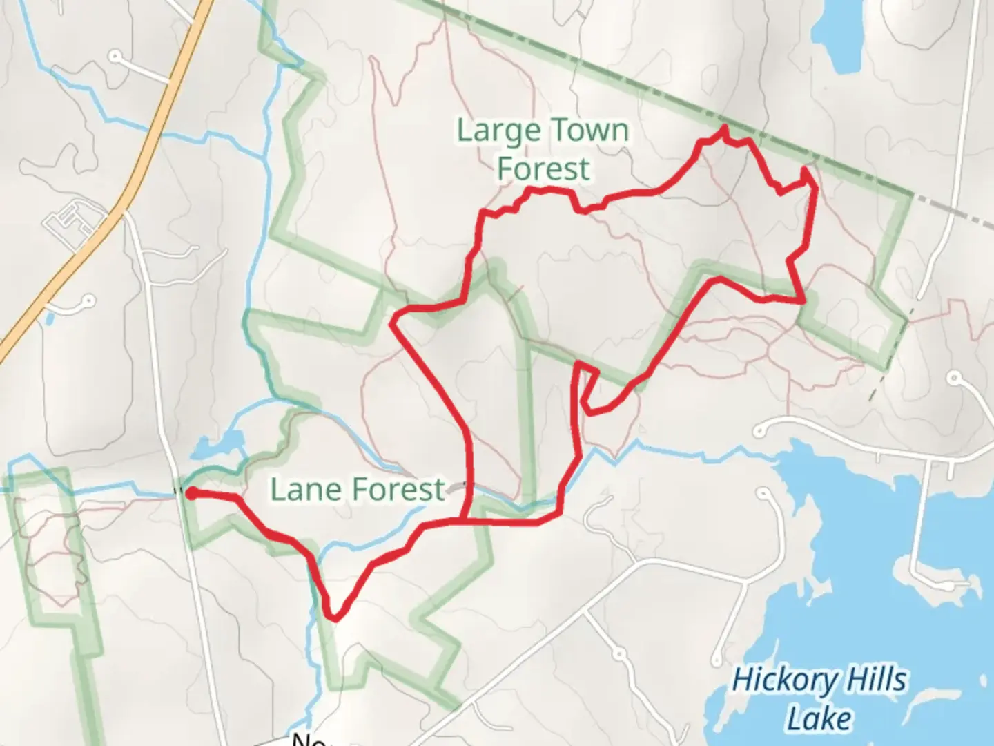 An image depicting the trail Mulpus Brook and its surrounding area.