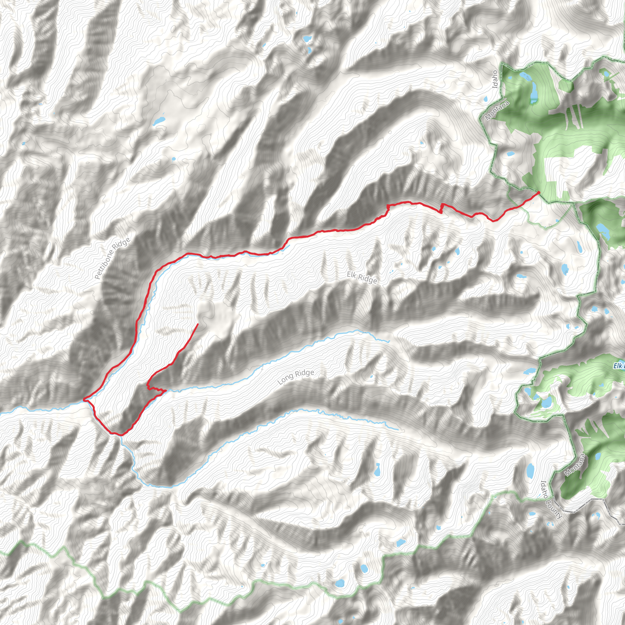 Twin Butte via Bear Creek Trail mobile static map