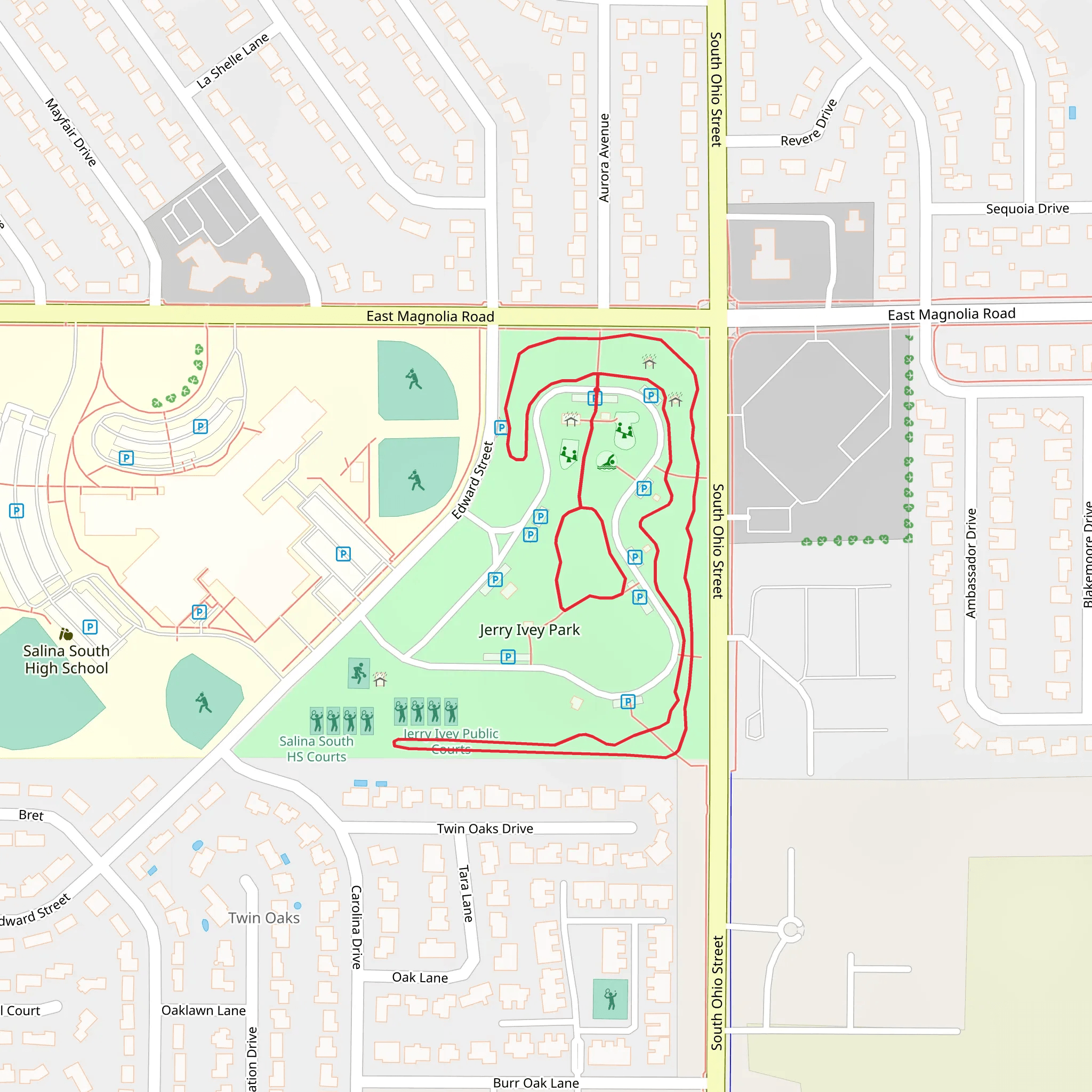 Jerry Ivey Park Loop mobile static map