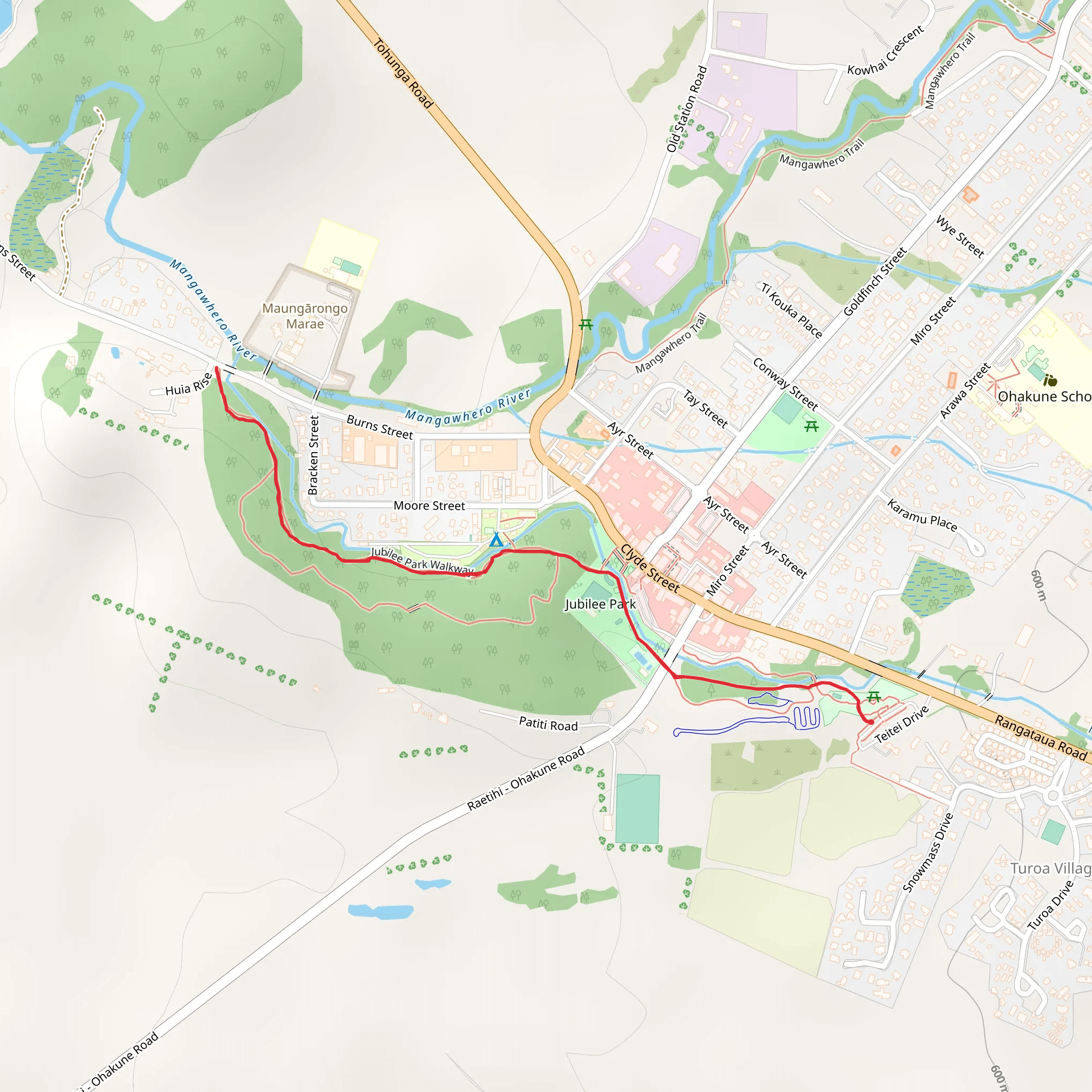 Okahune Jubilee Walkway mobile static map