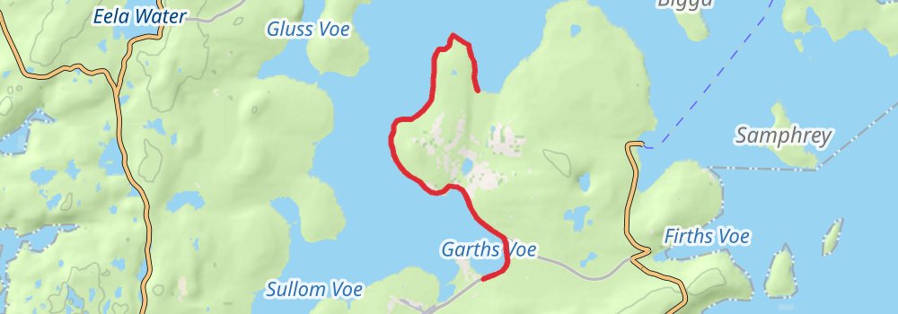 Coastal Walk of Shetland - East stage 13 Map
