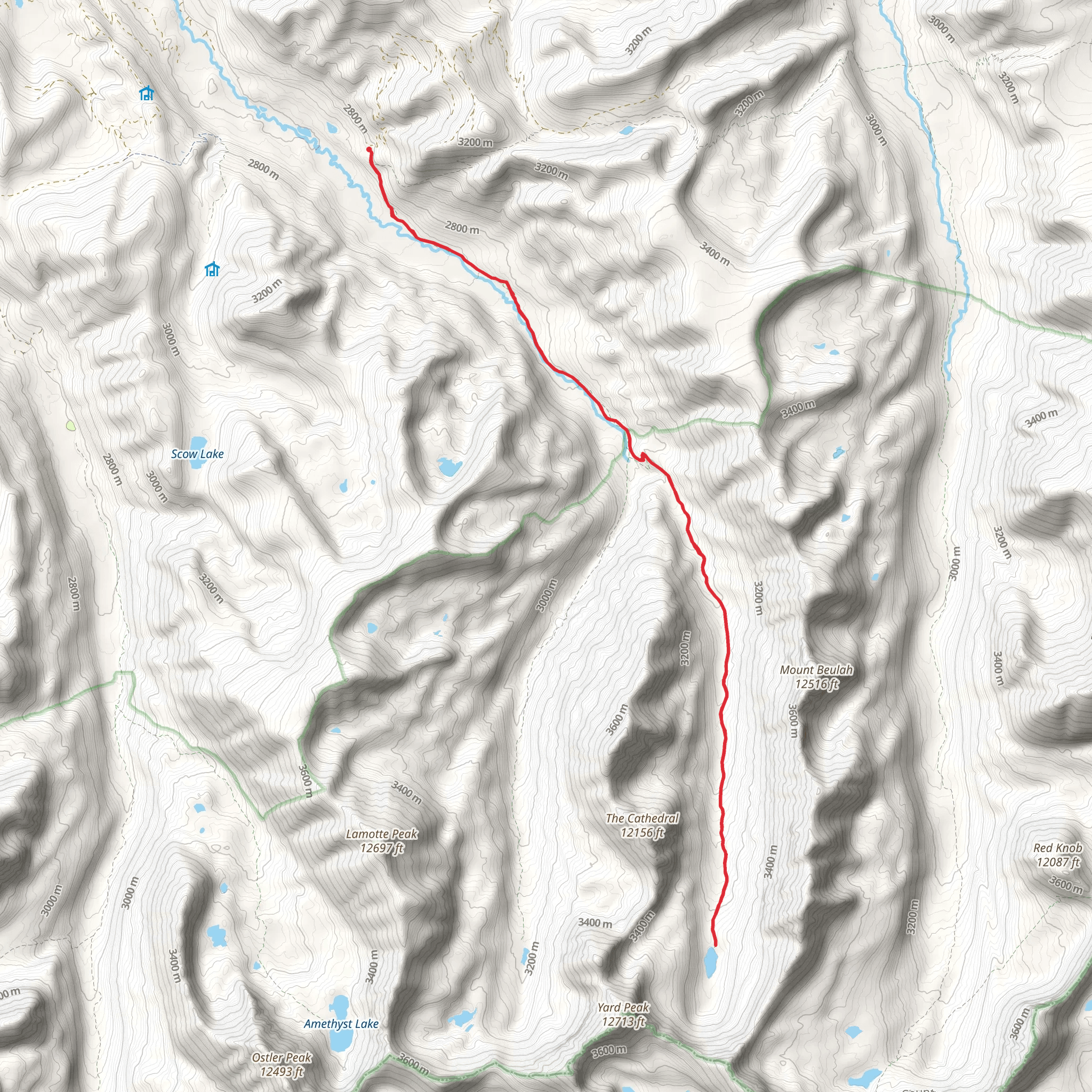 Allsop Lake via East Fork Bear River Trail mobile static map