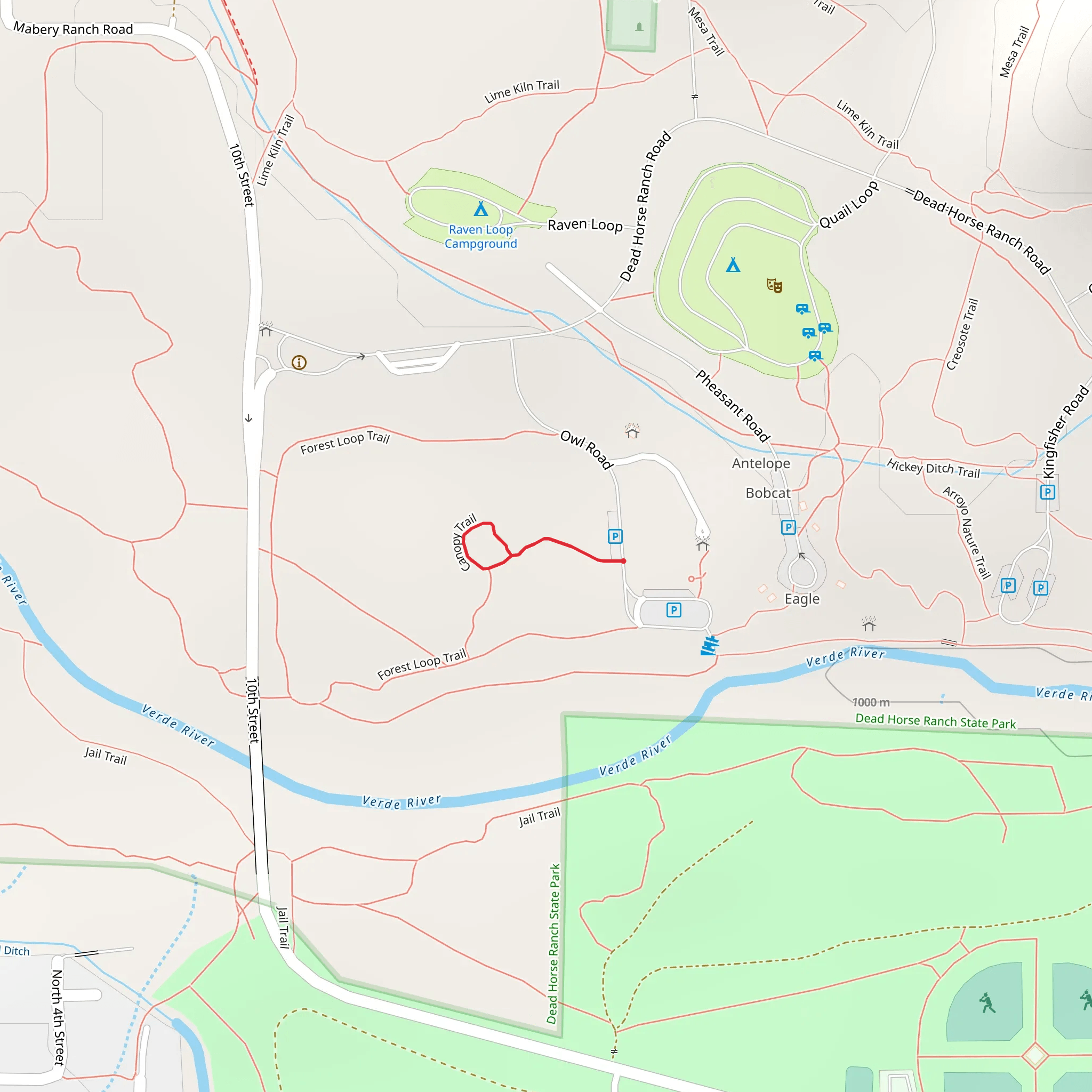 Canopy Trail mobile static map