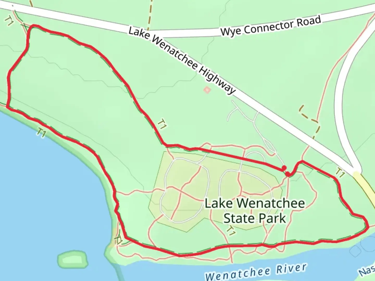 An image depicting the trail North Lake Loop Trail and North River Trail and its surrounding area.