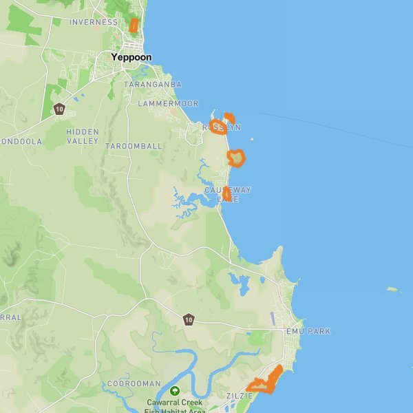 Capricorn Coast National Park mobile static map