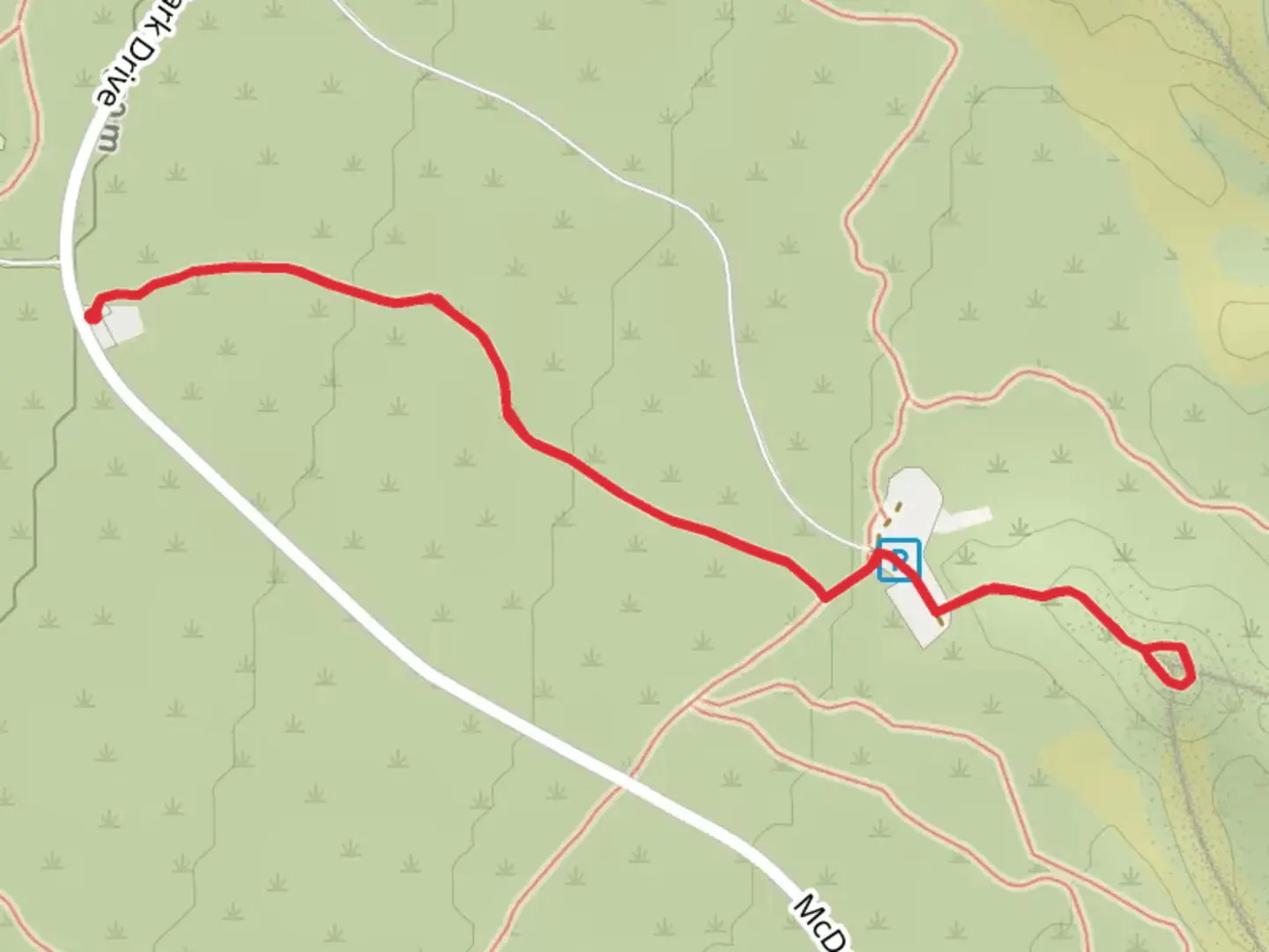 An image depicting the trail Tortoise Trail and Hilltop Trail and its surrounding area.