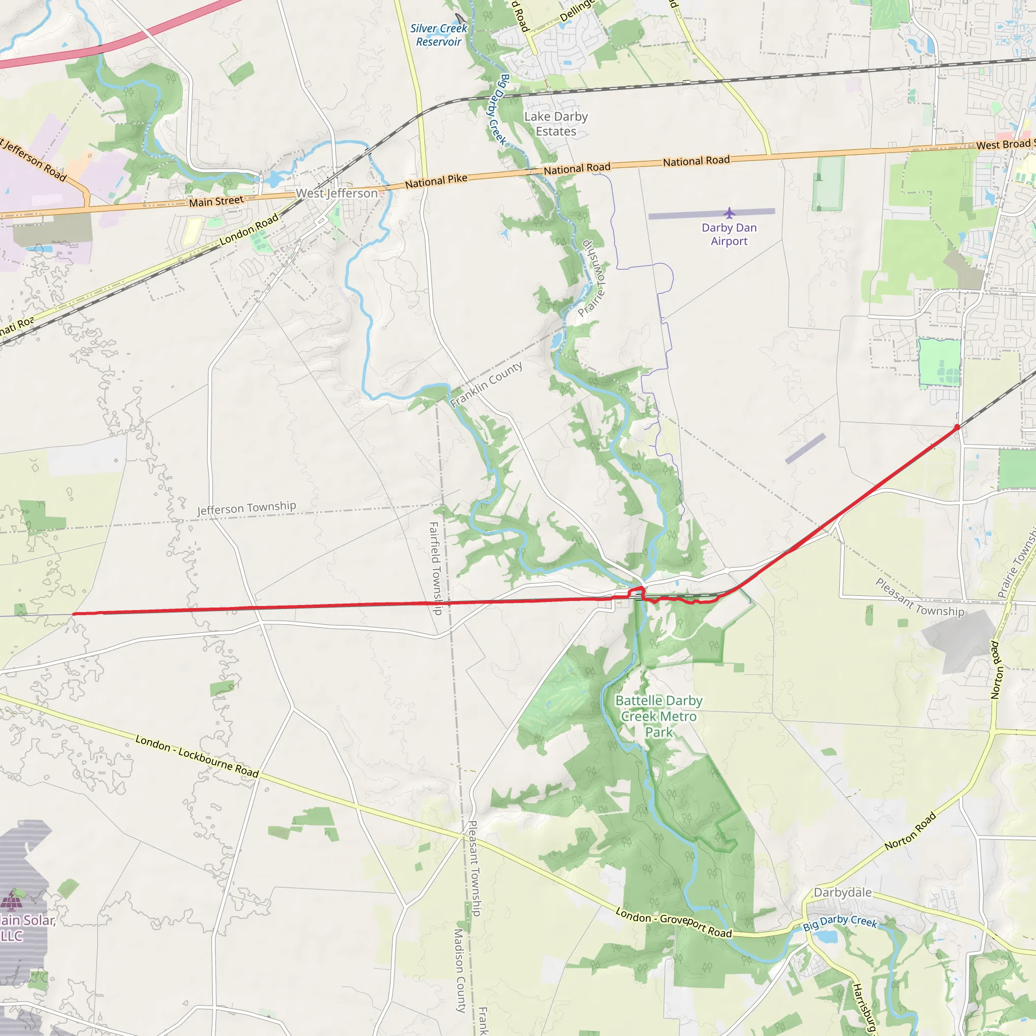 Camp Chase Trail mobile static map