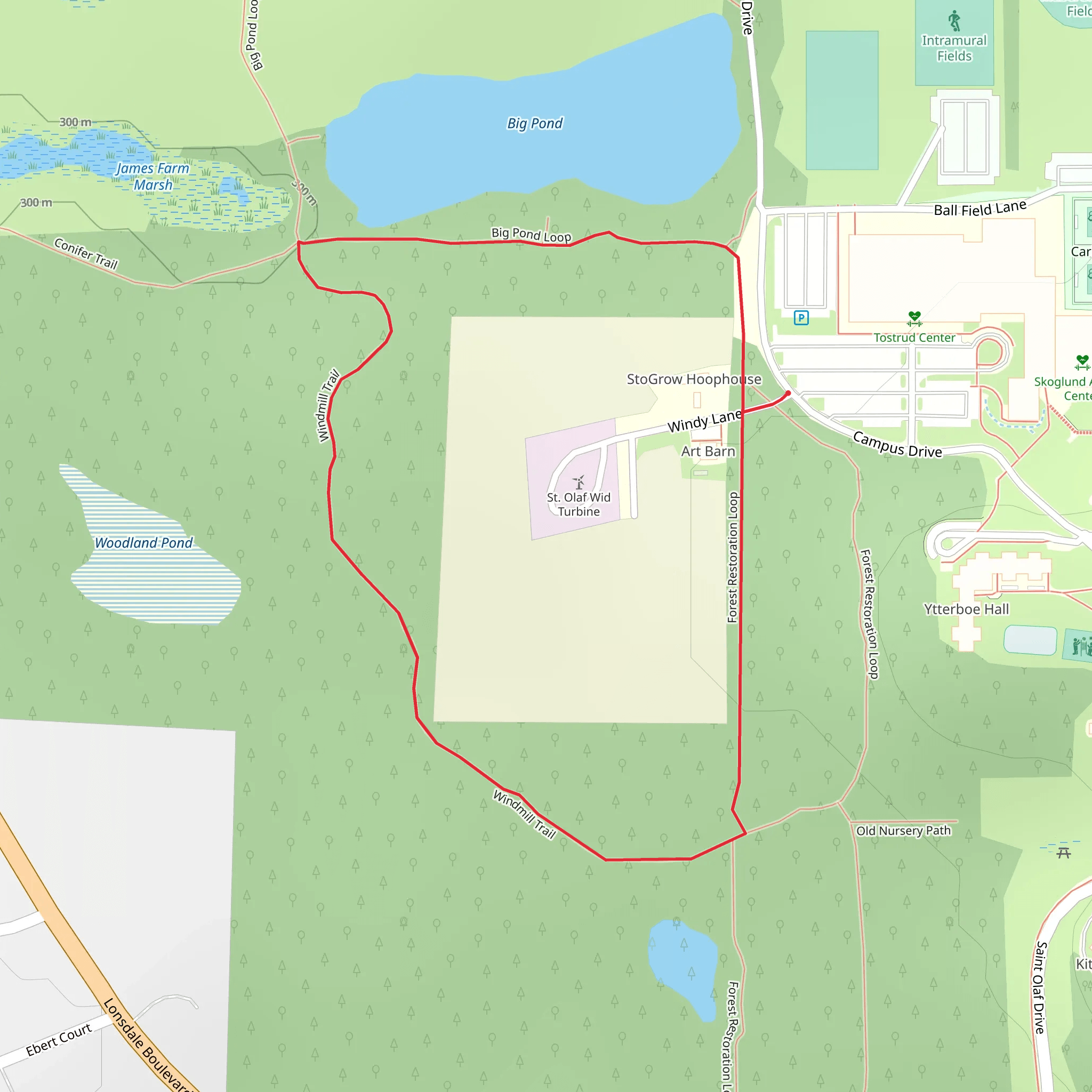 Windmill Loop Trail mobile static map