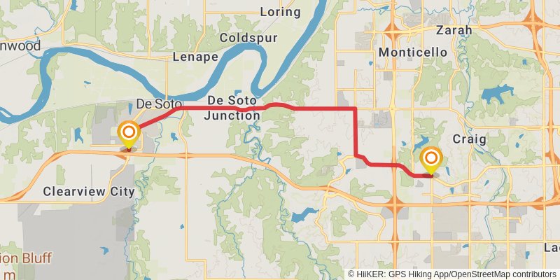 American Discovery Trail - Kansas stage 3 Map