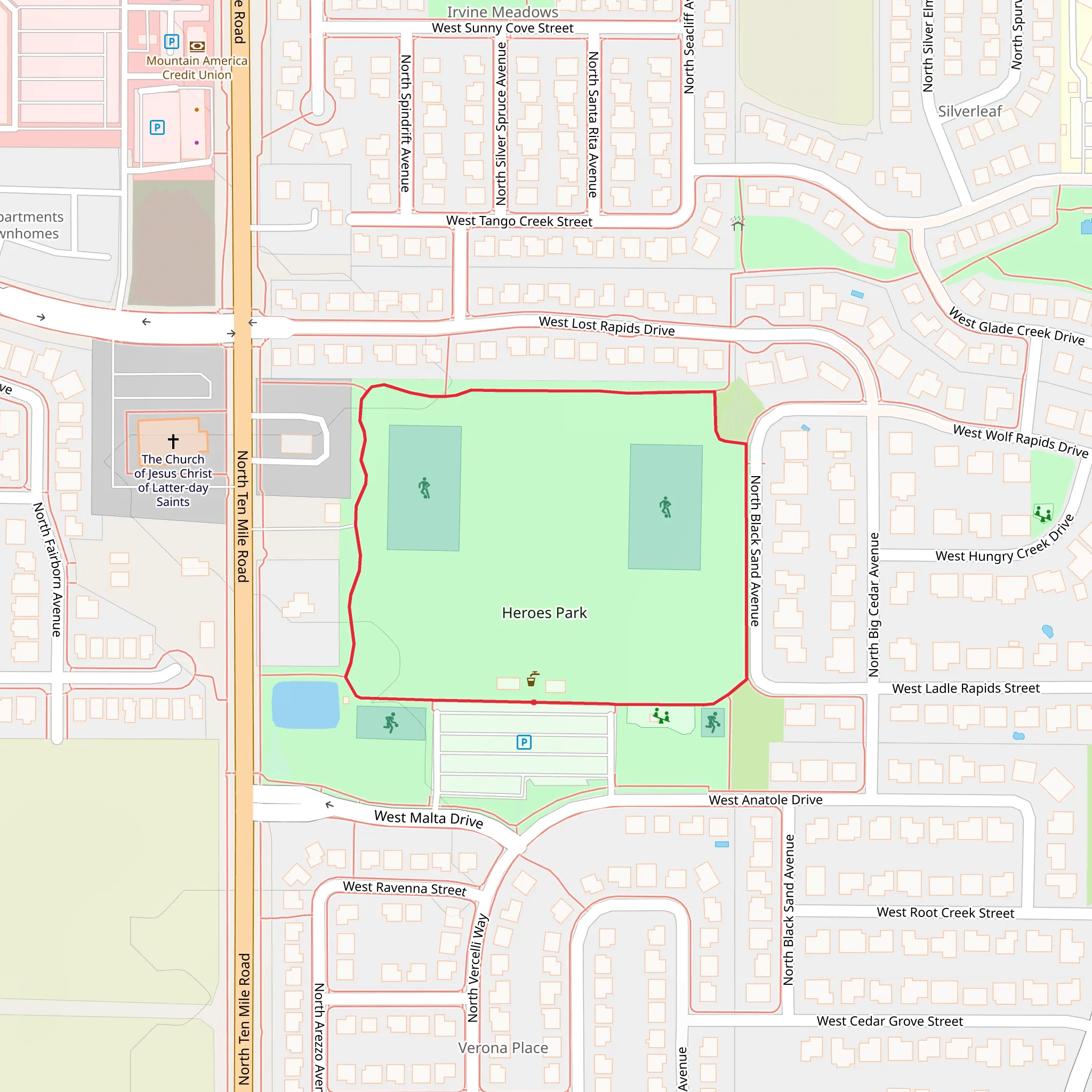 Heroes Park Loop mobile static map
